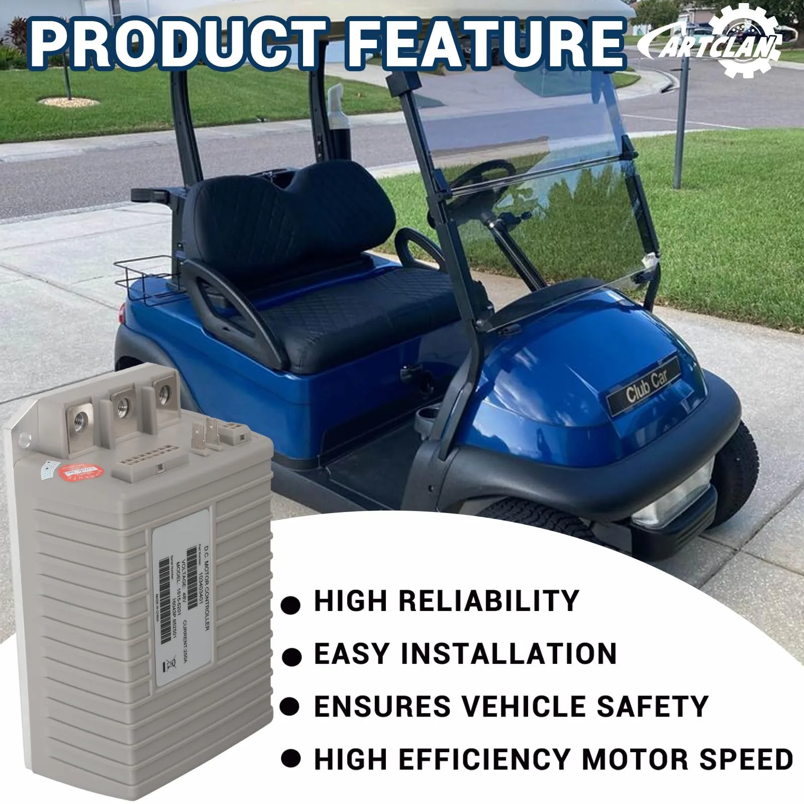 CartClan 48V 250A Controller for Club Car Precedent image 4