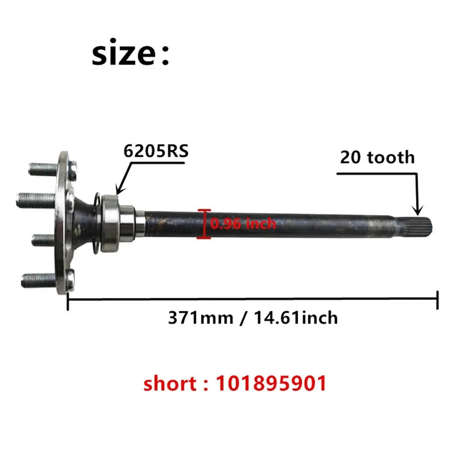 Golf Cart Rear Axle Half-Axis Rotation Component image 2