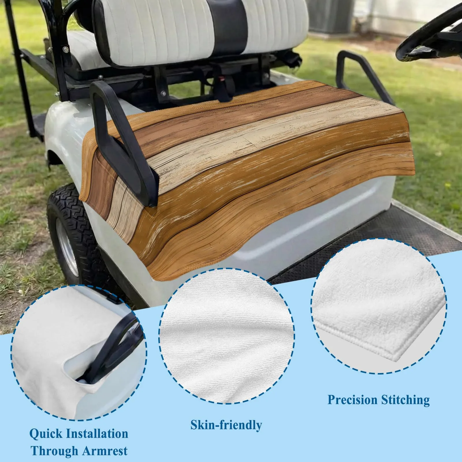LooPoP Microfiber Golf Cart Seat Cover, 51 x 31 in image 2