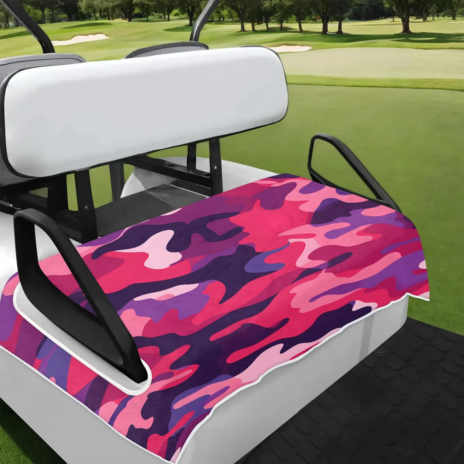 Tiveruda Pink Camouflage Golf Cart Seat Cover 51 x 31 in