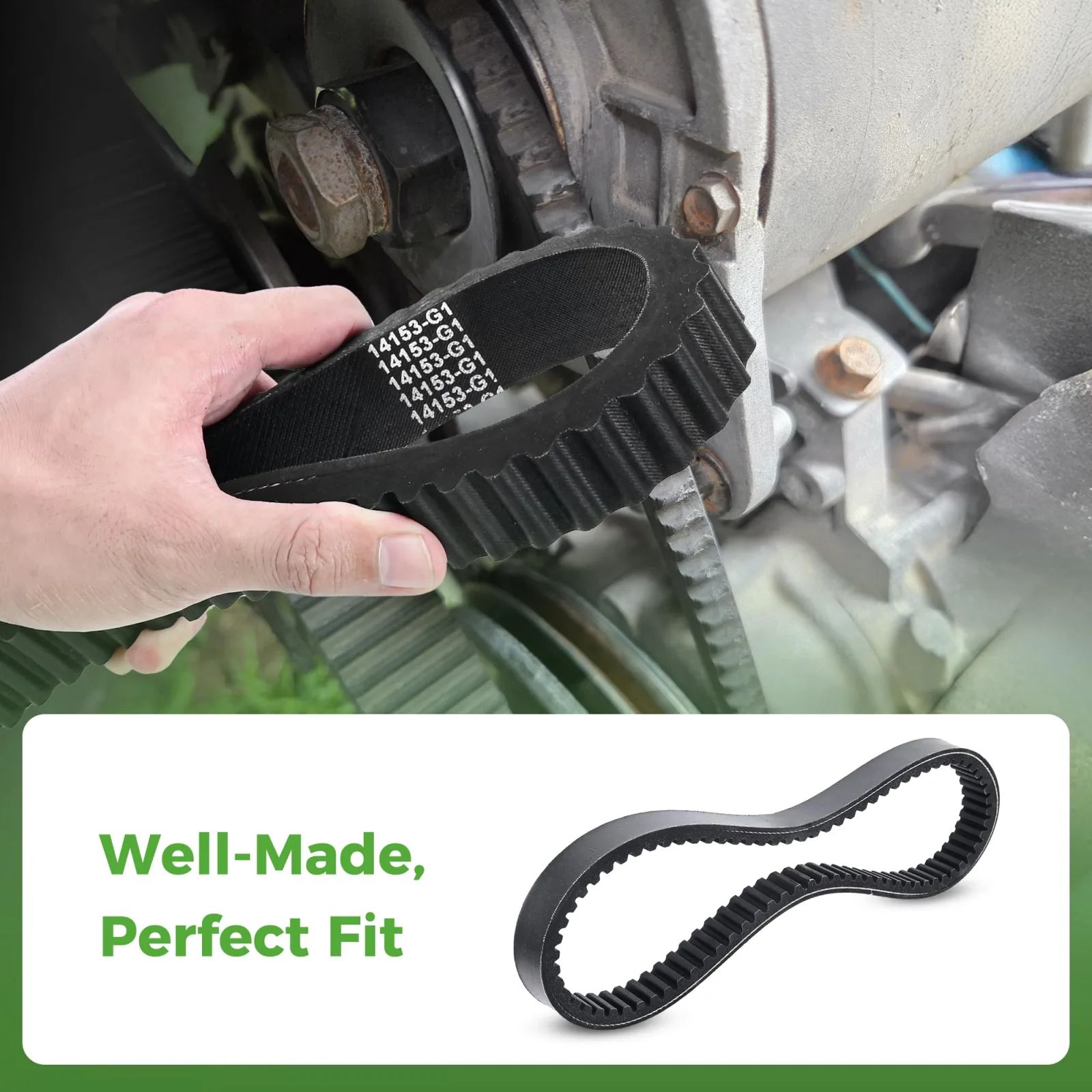 10L0L Drive Belt for E-Z-GO Marathon 1976-1987 image 4