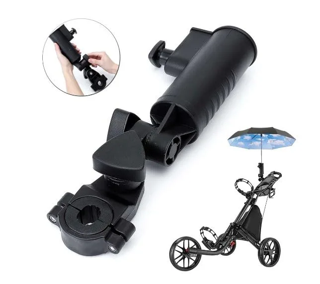 Adjustable Golf Cart Umbrella Holder with 3 Clamps image 2