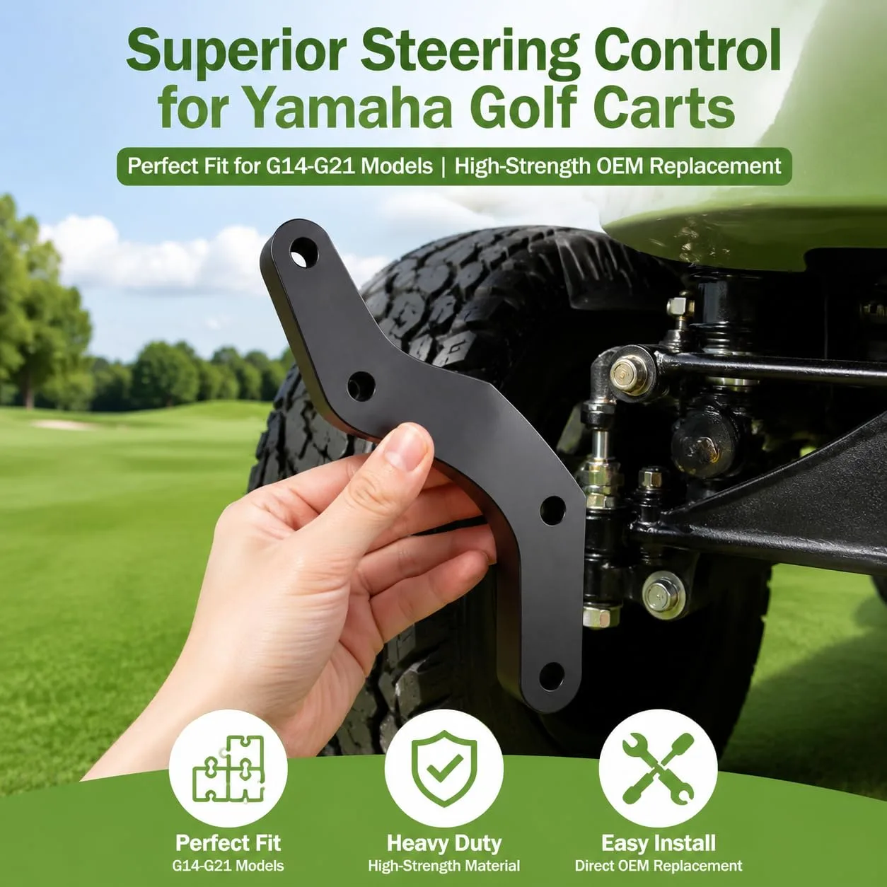 10L0L Knuckle Arm for Yamaha G14-G21 Golf Carts image 2