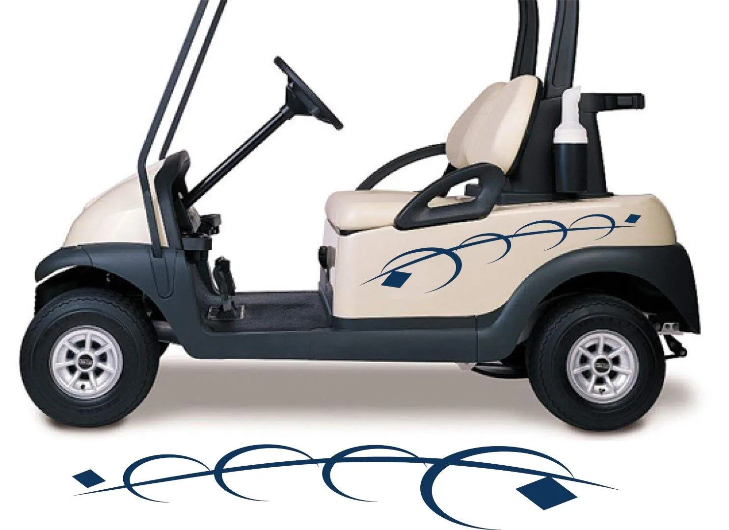 StickerChef Golf Cart Tribal Flames Decal
