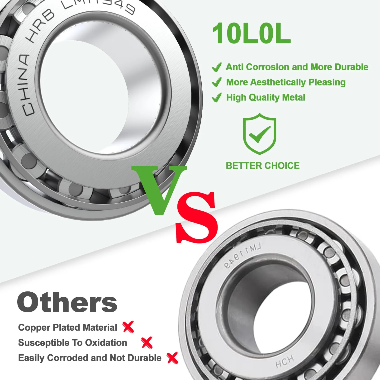 10L0L Front Hub Bearing Kit for Club Car DS, Carryall image 3
