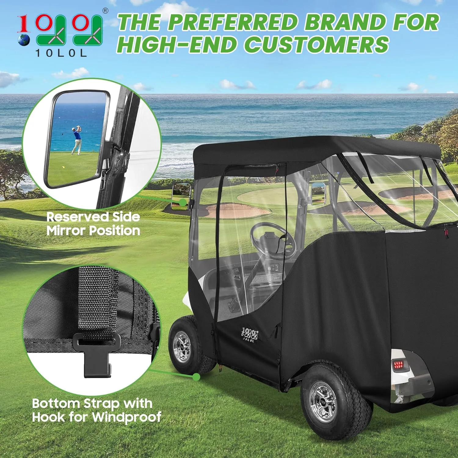 10L0L Golf Cart Enclosure for E-Z-GO TXT and RXV image 2