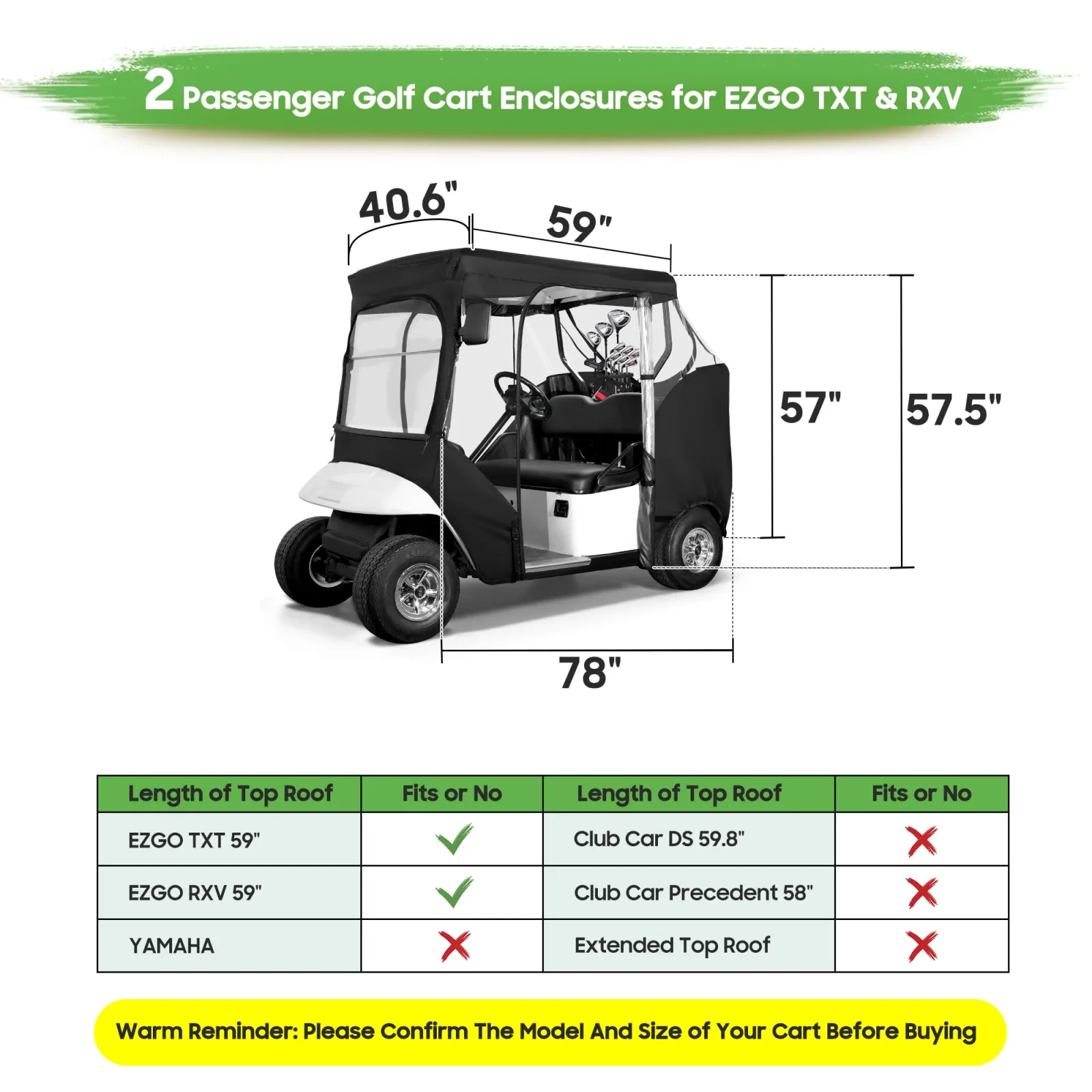 10L0L Golf Cart Enclosure for E-Z-GO TXT and RXV image 3