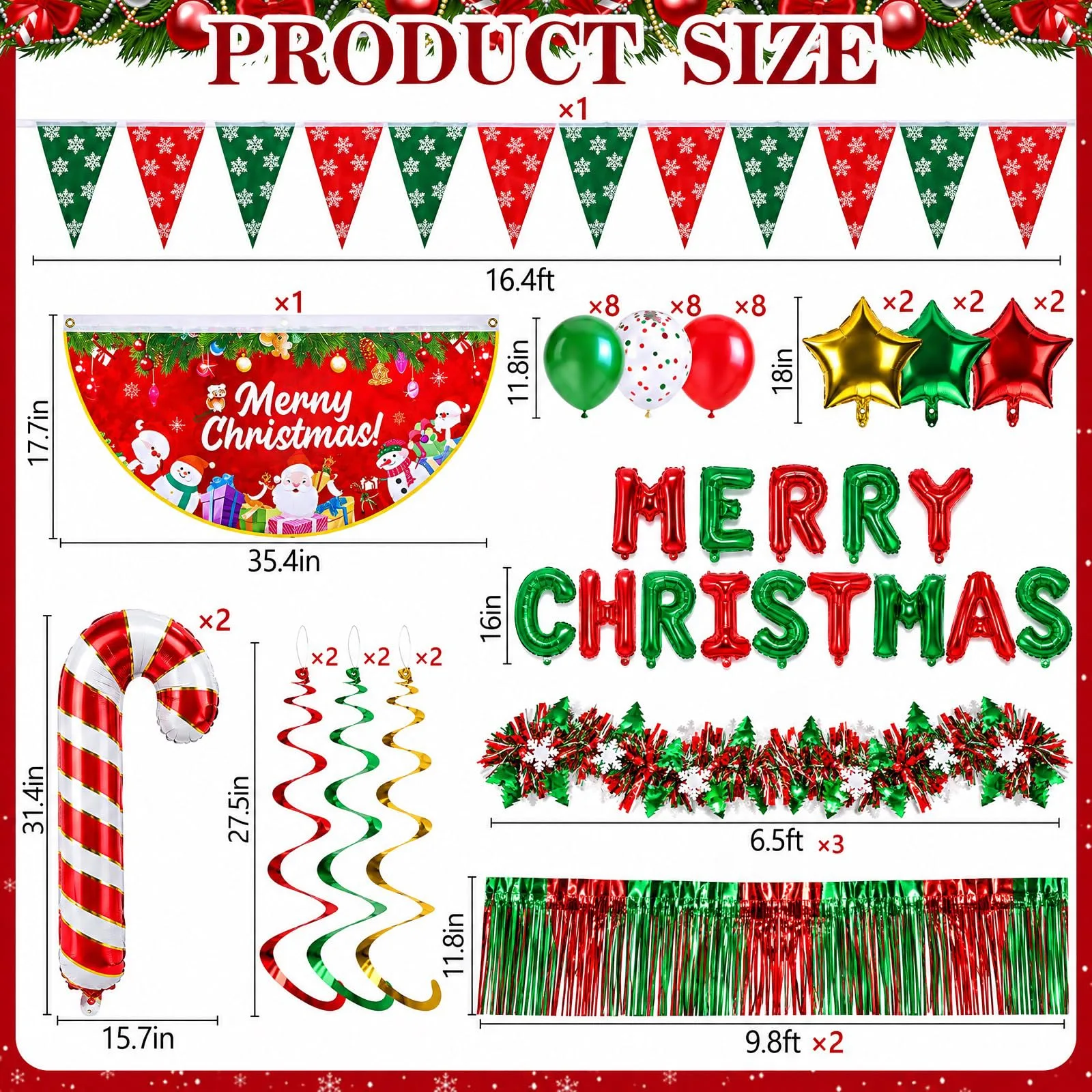 NEVERLAND Christmas Golf Cart Decorations Kit A319-DK-A image 3