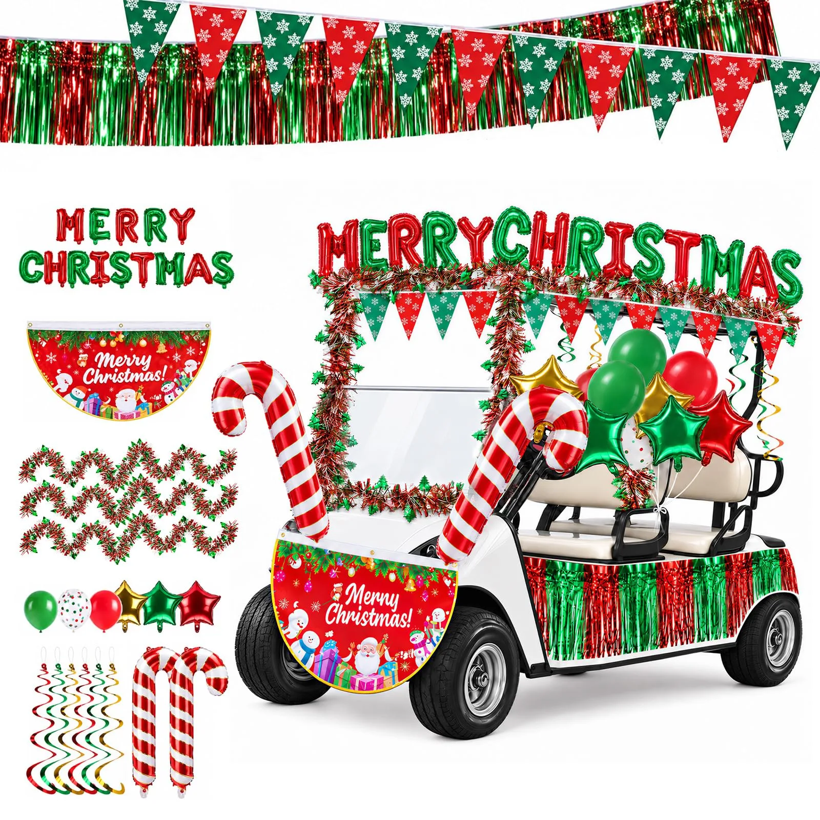 NEVERLAND Christmas Golf Cart Decorations Kit A319-DK-A