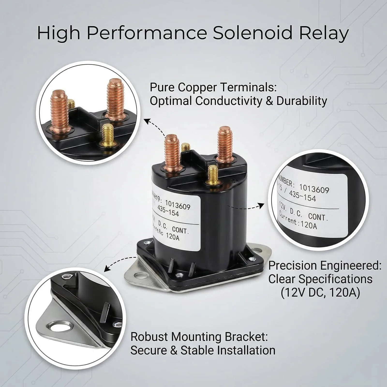 HOGUCAL 12V Solenoid Relay for Club Car Tempo, DS & Precedent image 4