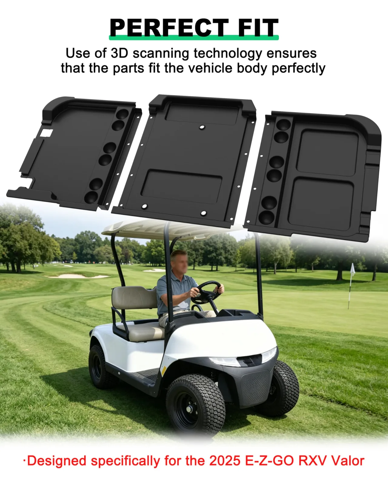 LDETXY Under-Seat Storage Tray for E-Z-GO RXV Valor 2025 image 2