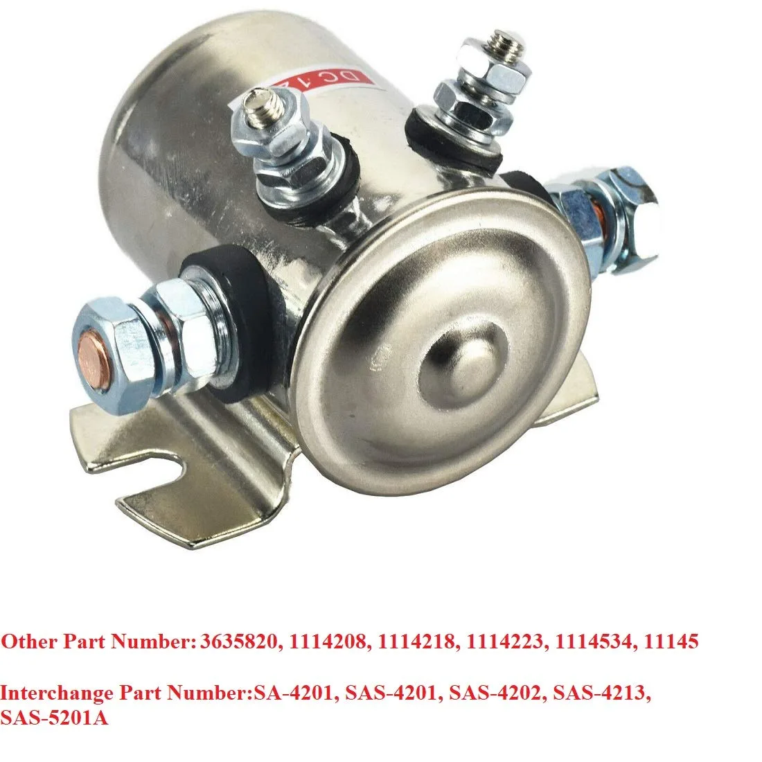 Lucky Seven SA-4201 12V 300A Golf Cart Solenoid Relay image 2