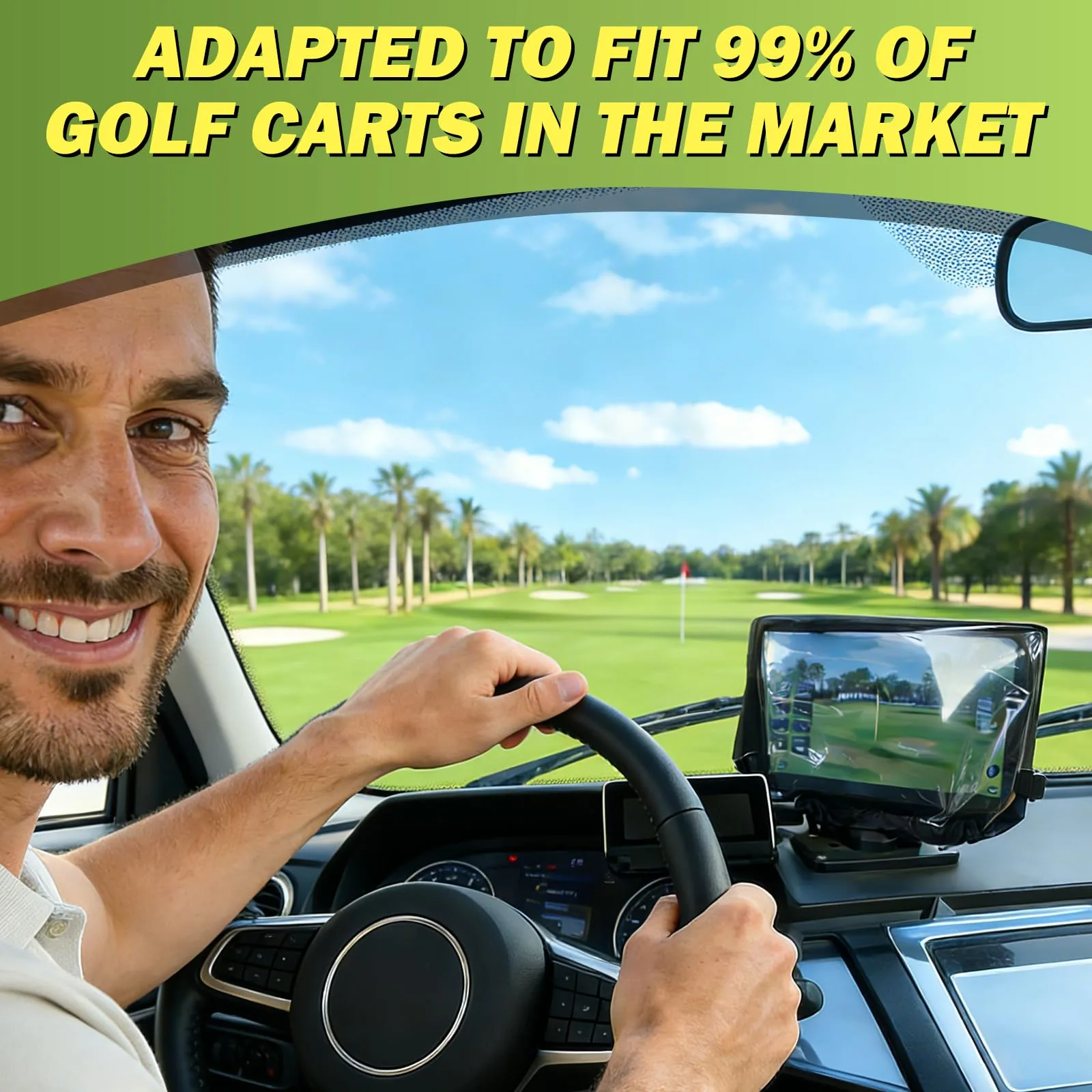 Flwgst 11" x 4.5" x 7" Waterproof Golf Cart Touchscreen Cover (2-Pack) image 4
