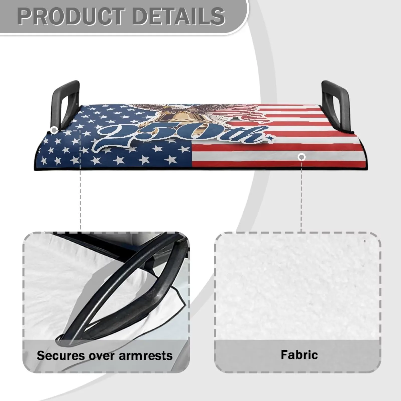 Tomeusey USA 250th Anniversary Golf Cart Seat Cover image 4