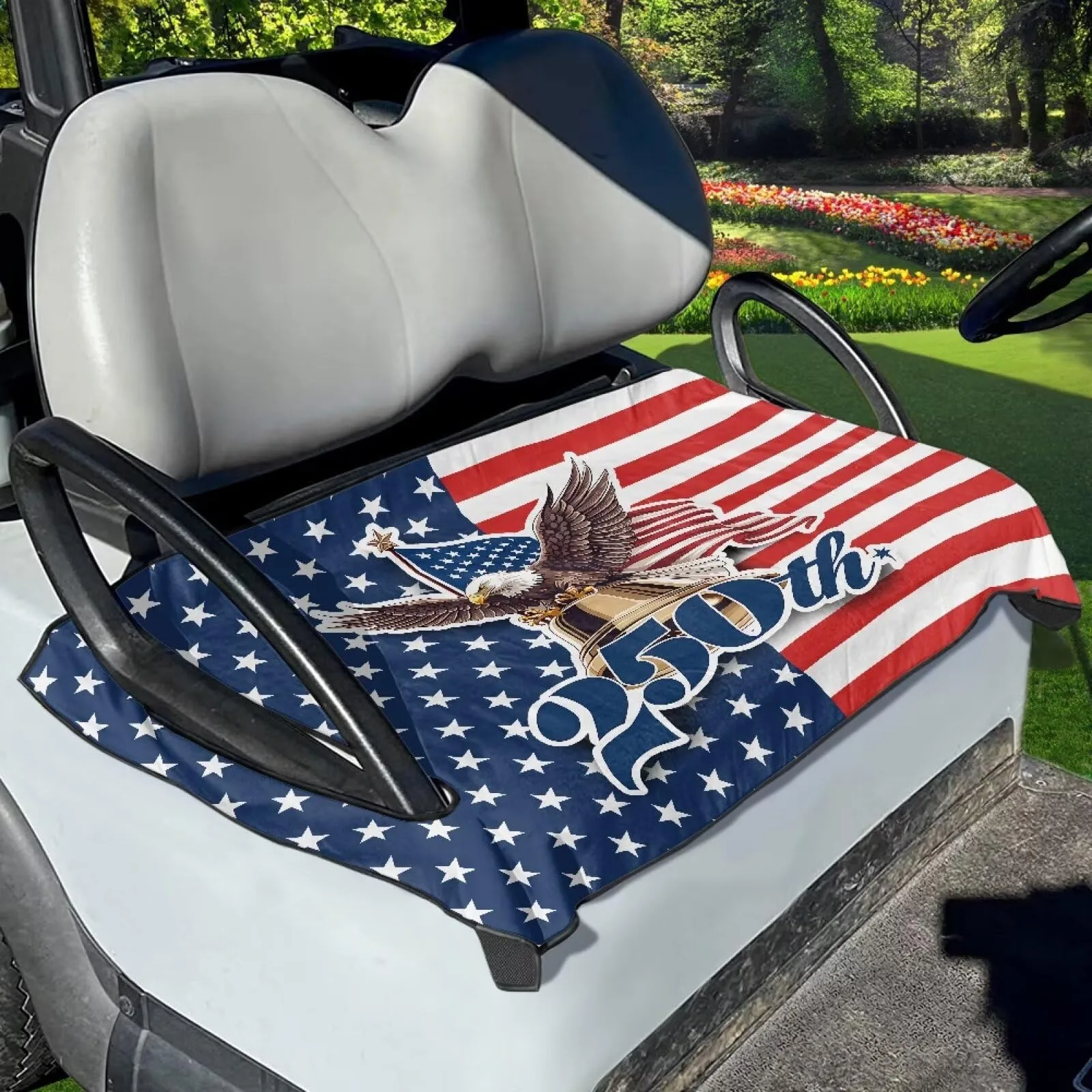 Tomeusey USA 250th Anniversary Golf Cart Seat Cover
