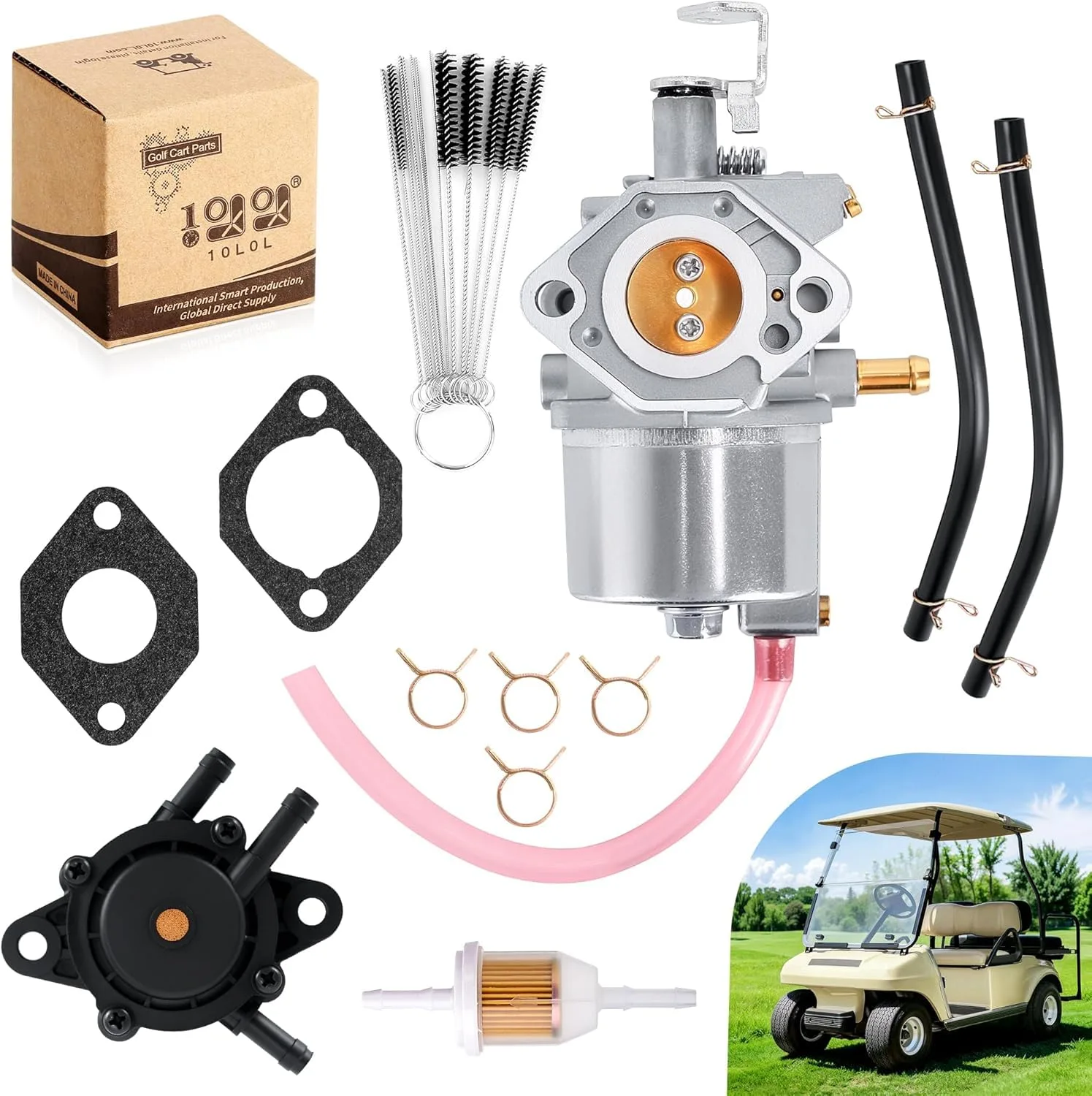 10L0L Club Car Carburetor Kit for Kawasaki FE350 image 4
