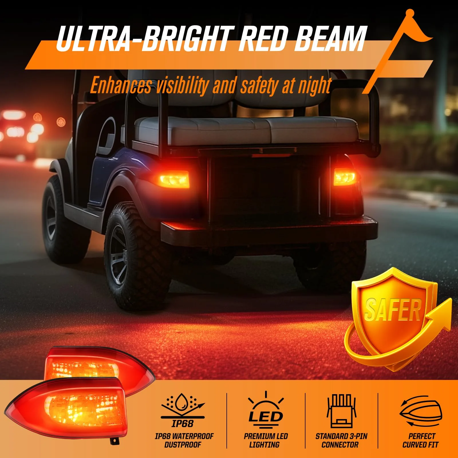 GODCTSUP LED Taillight Kit for Club Car Precedent & Tempo image 2