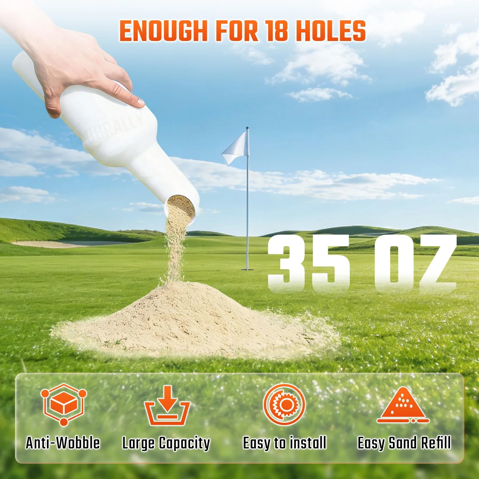 CLUBRALLY Golf Cart Sand Bottle Kit for Club Car, E-Z-GO & Yamaha image 2