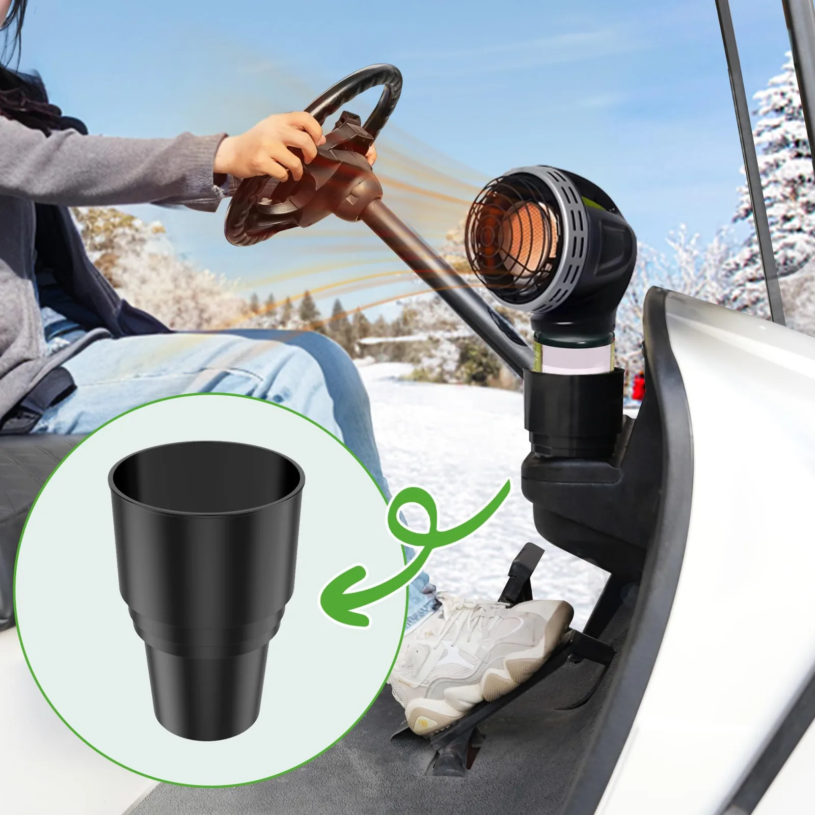 10L0L Golf Cart Cup Holder Adapter 2-Pack image 3