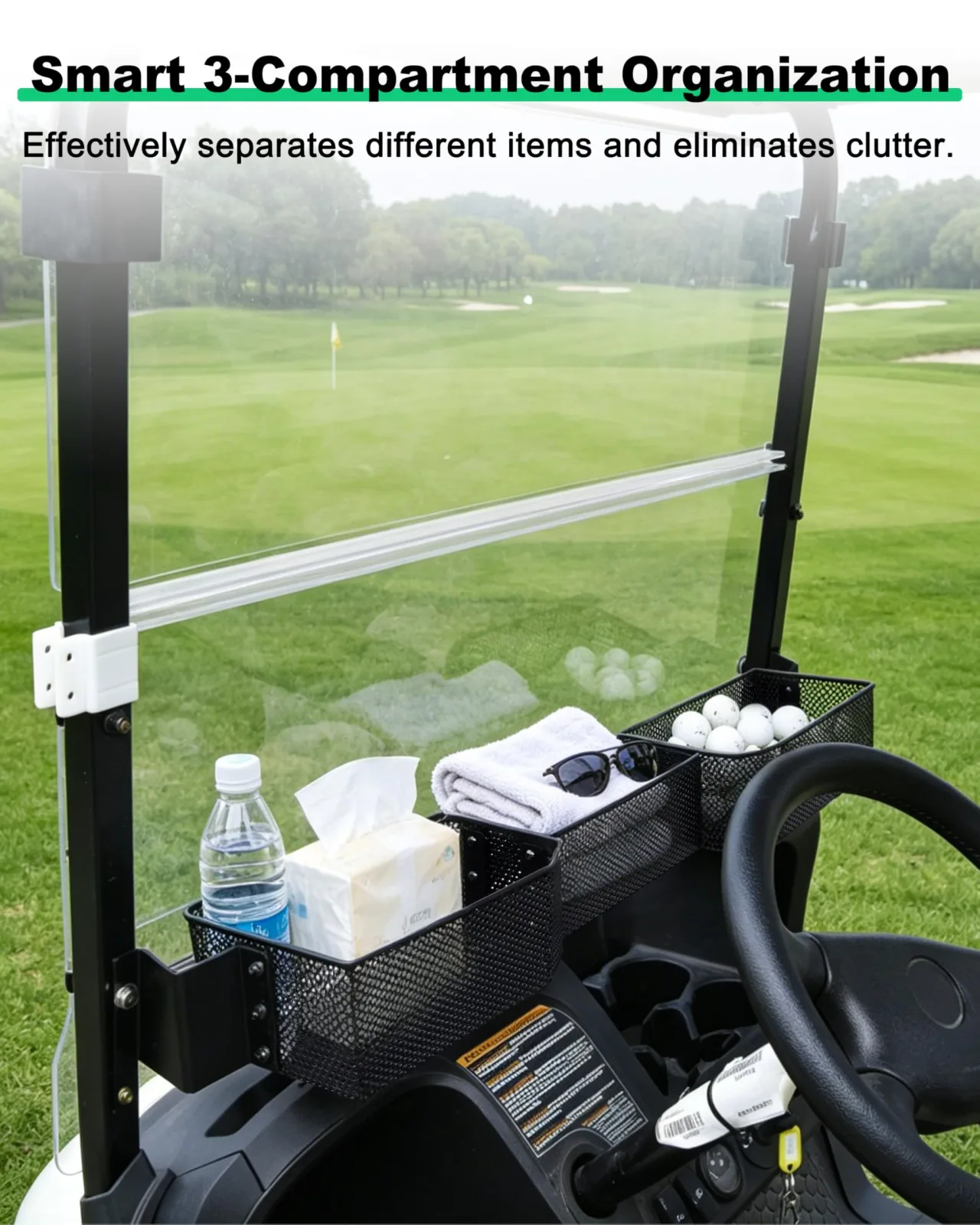 LDETXY Front Storage Basket for E-Z-GO RXV Valor 2025 image 4