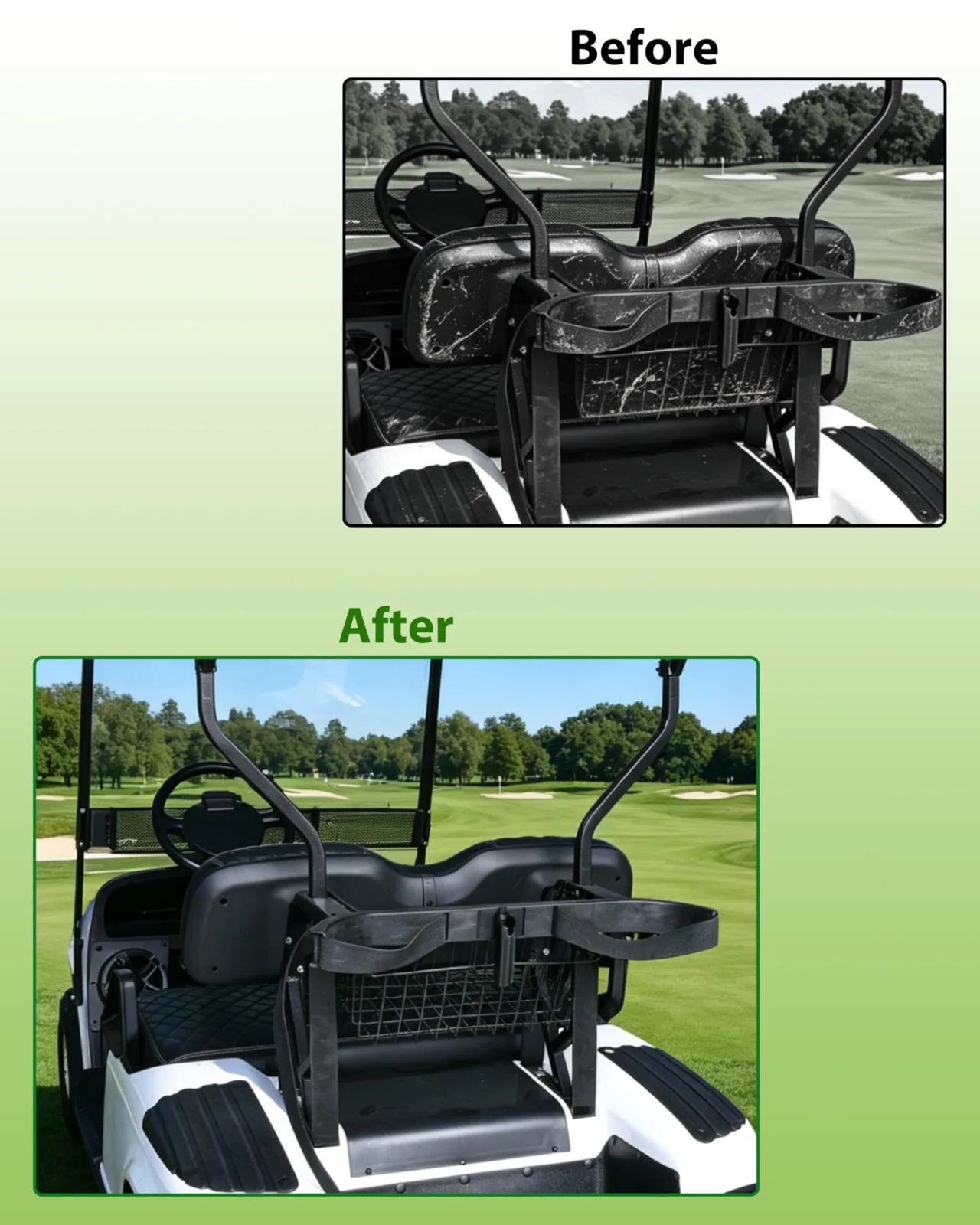 KEWISAUTO Rear Seat Back Cover for E-Z-GO TXT 2013-2022 image 2