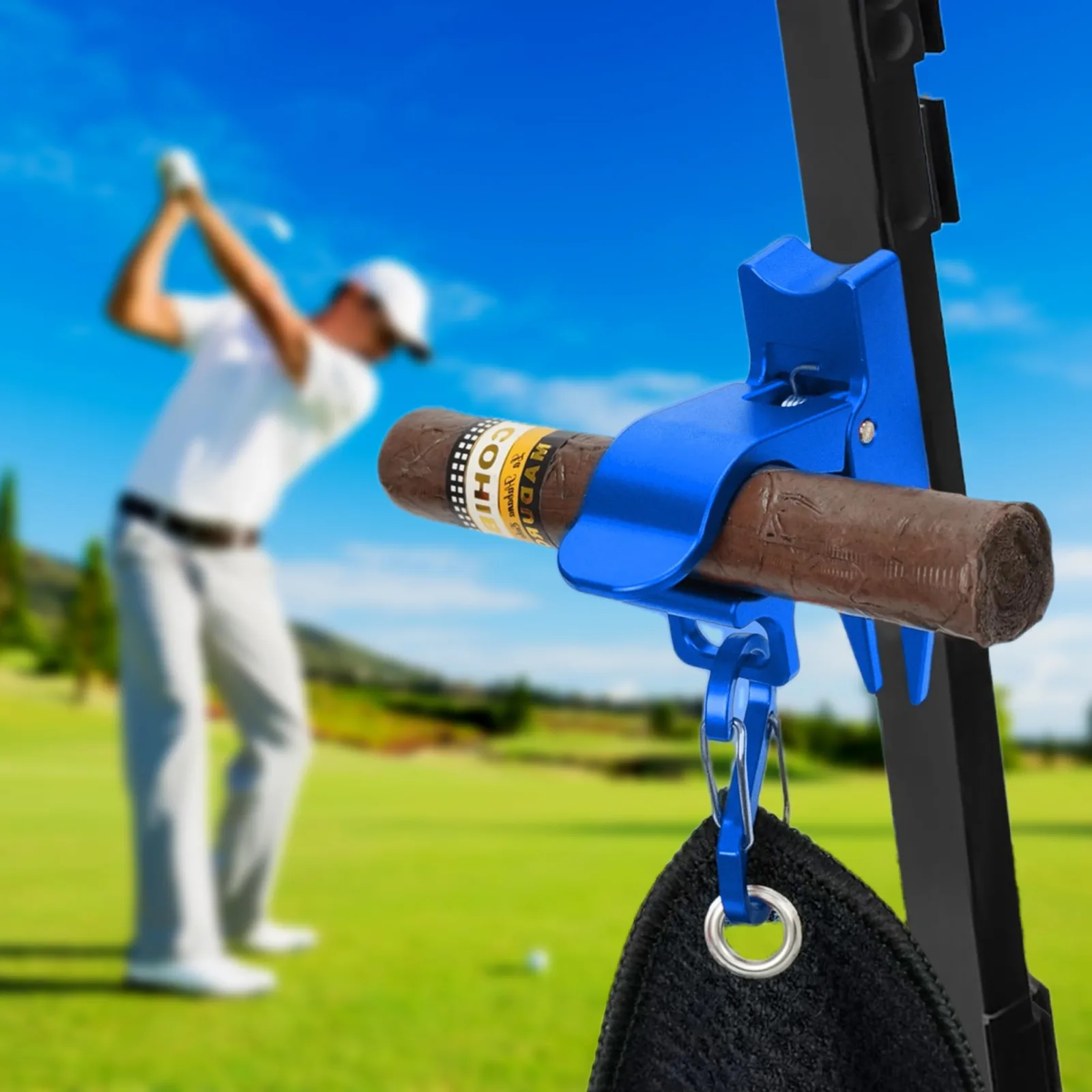 MAGOLFIN G07 Magnetic Golf Cart Holder, Blue