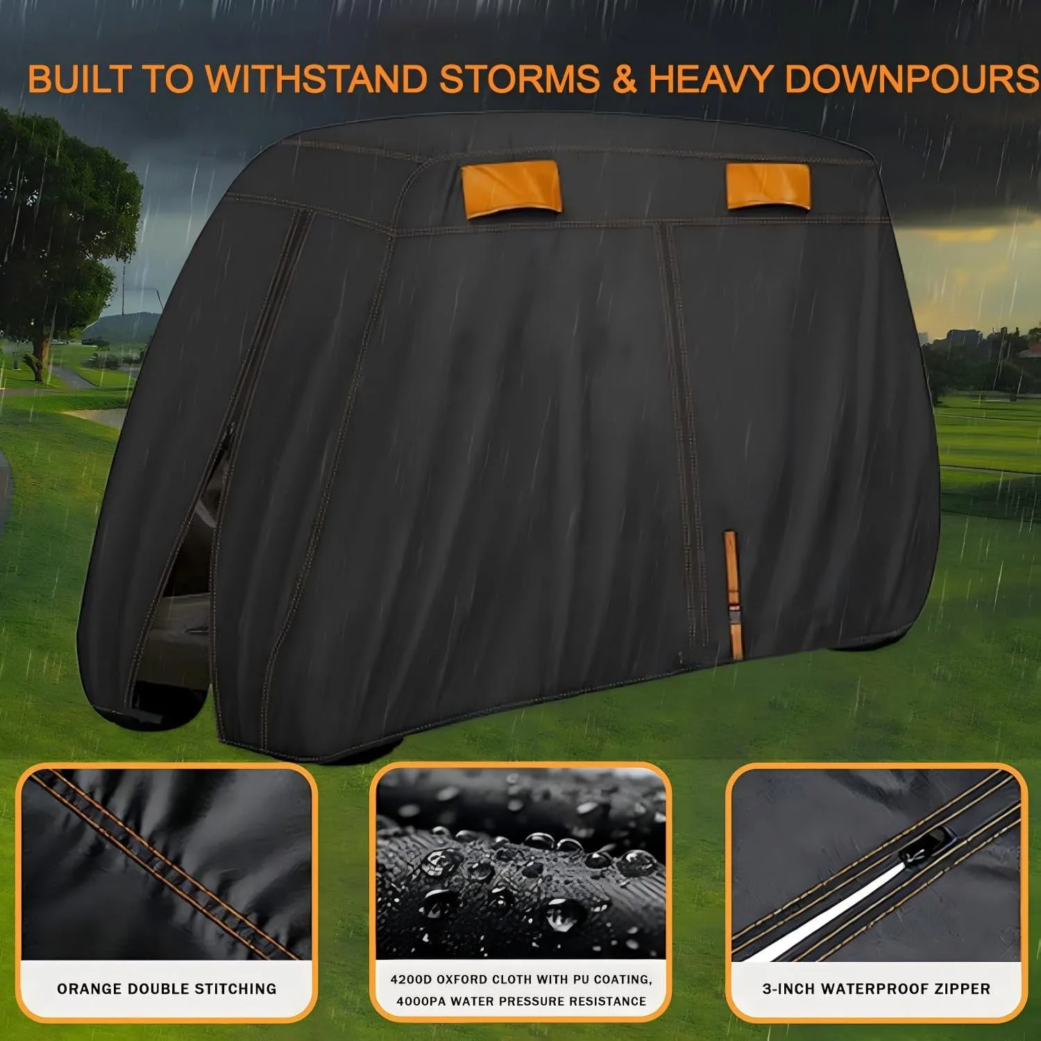 ZYFFFB55 Golf Cart Cover for 2- and 4-Seat Carts image 3