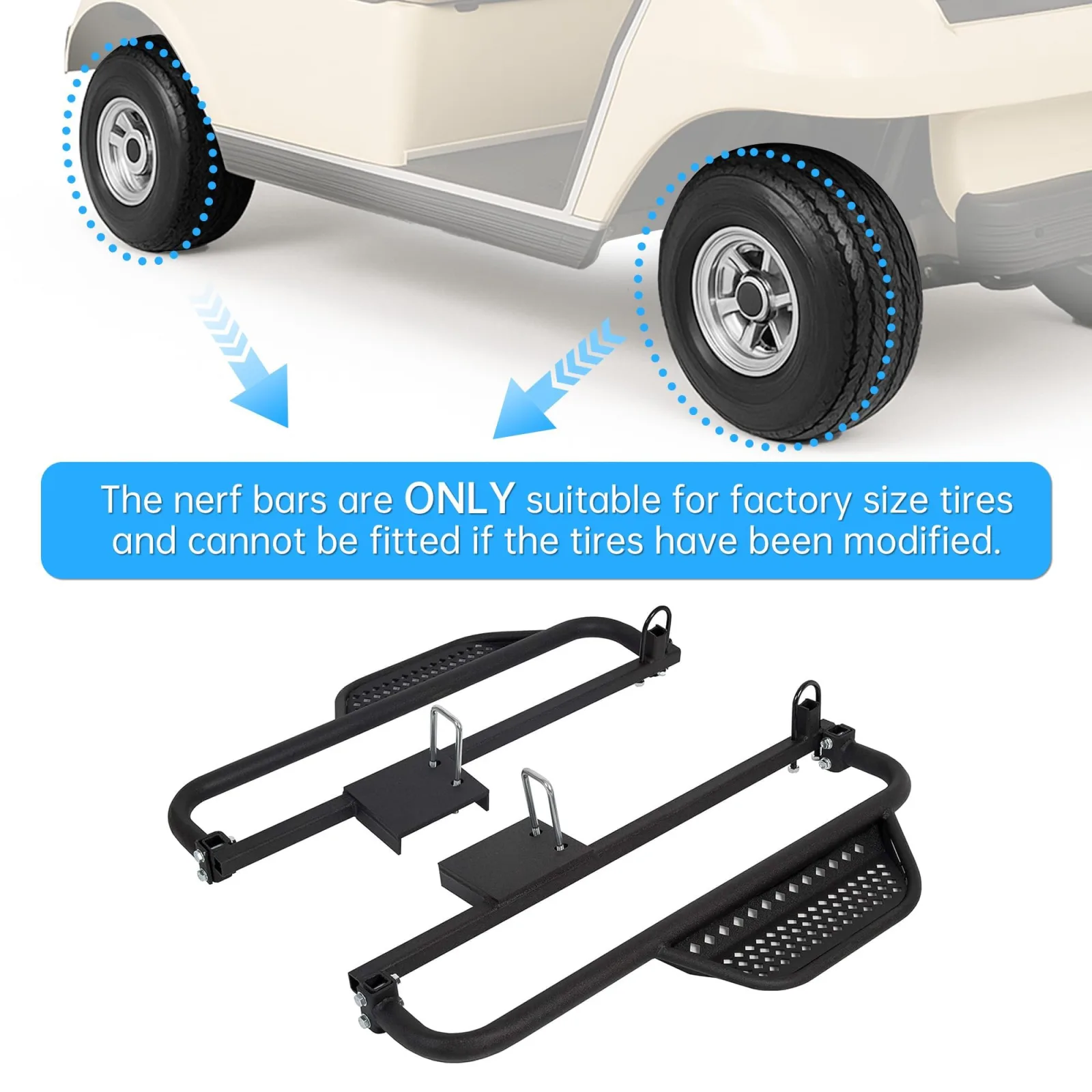 KUAFU GO-5532 Nerf Bars for 2004-2008 Club Car DS image 4