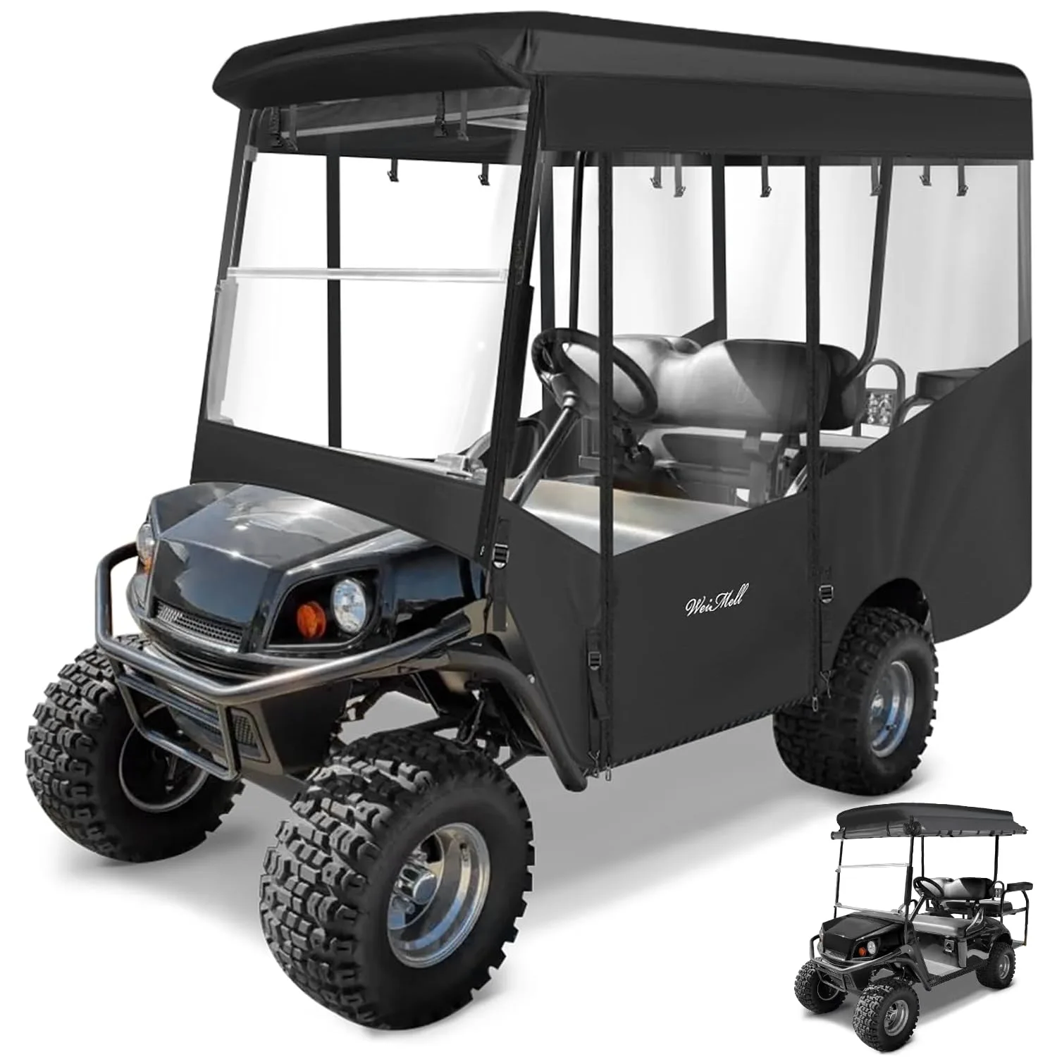 WEIMELL Golf Cart Enclosure for E-Z-GO Express S4 / TXT Long Roof - HB-Golf-Cart-Enclosures-Express-4