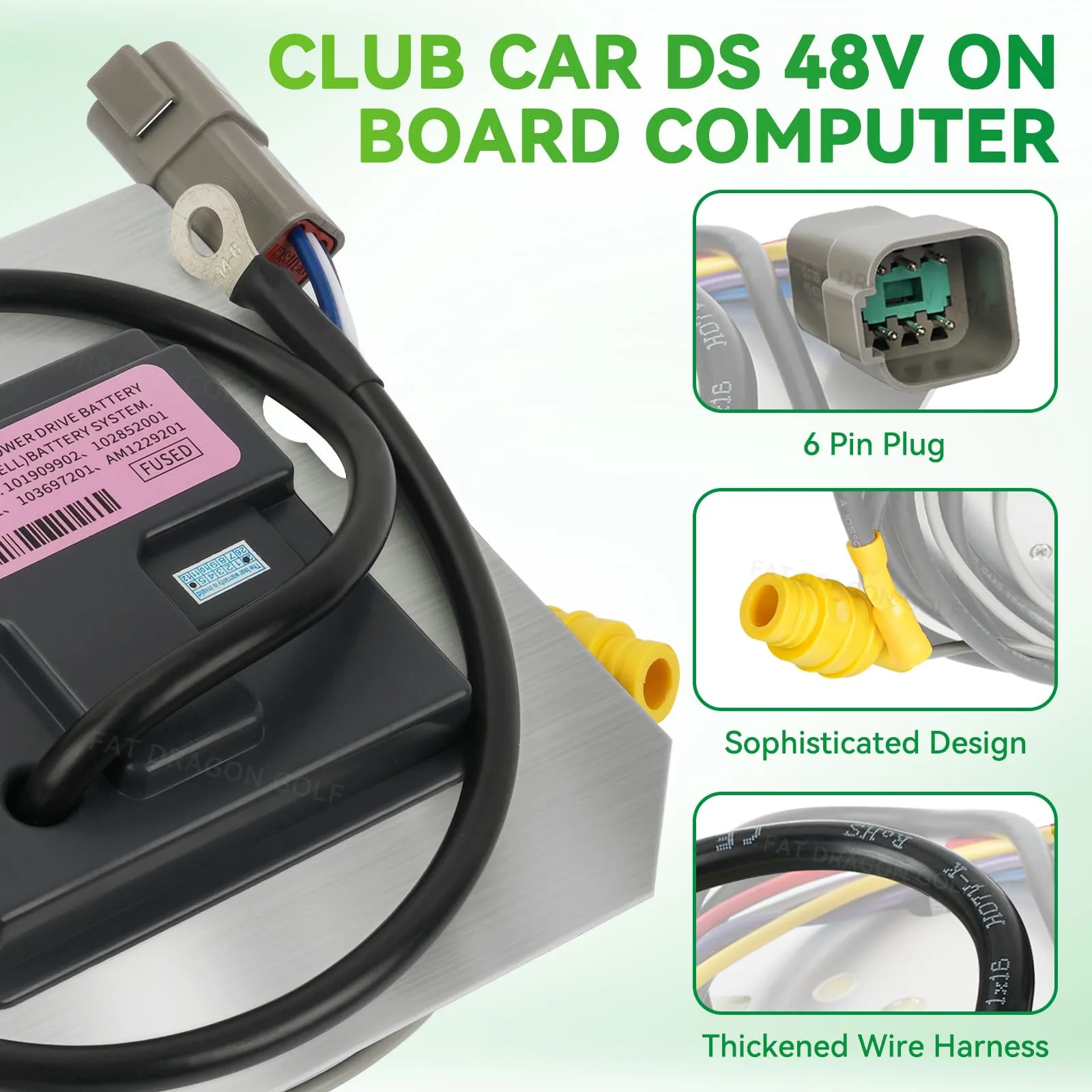 Panglong On-Board Computer for Club Car DS (OBC, 48V, OEM 102852001) image 2