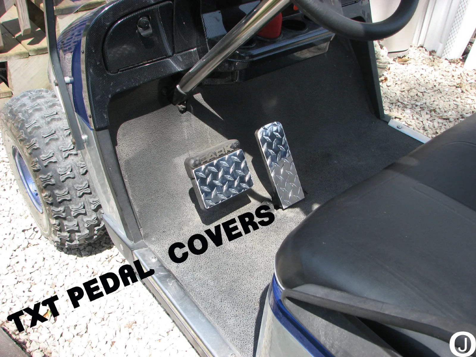 J & O Carts Parts E-Z-GO TXT Diamond Plate Pedal Set image 3