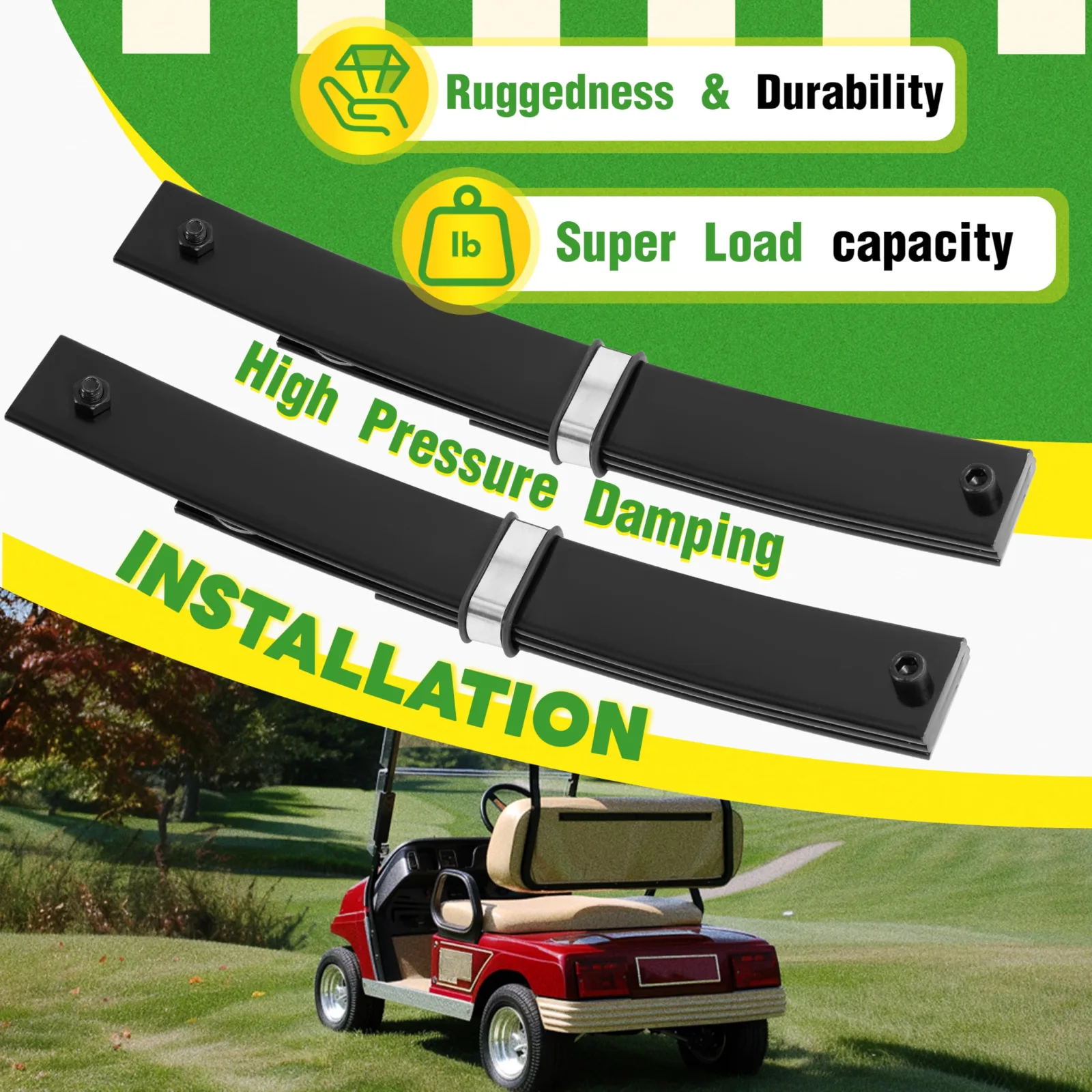 WUTIST GO-4988 3-Leaf Springs for E-Z-GO Marathon image 3