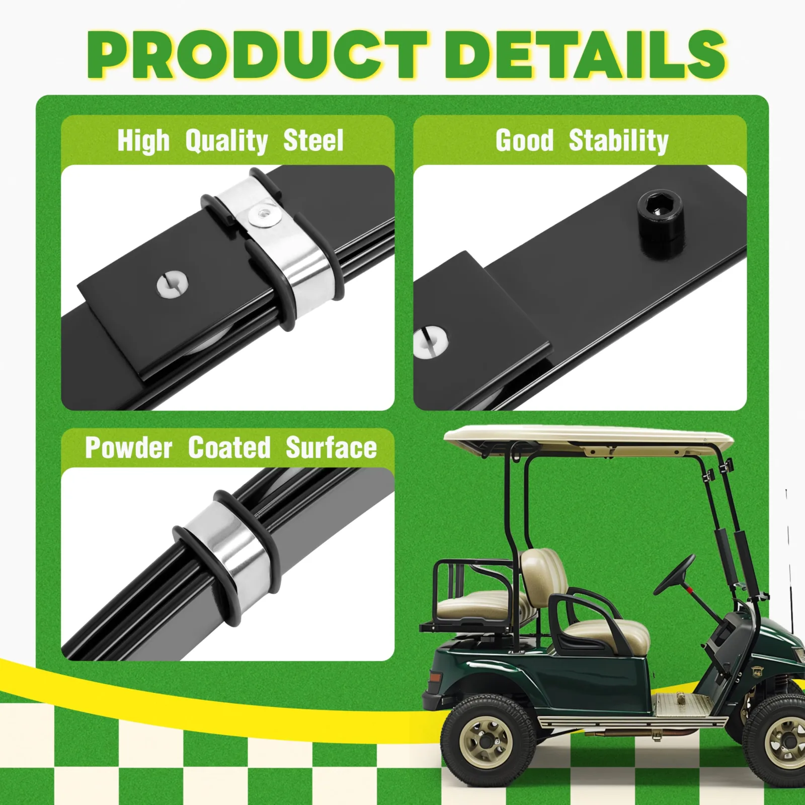 WUTIST GO-4988 3-Leaf Springs for E-Z-GO Marathon image 4