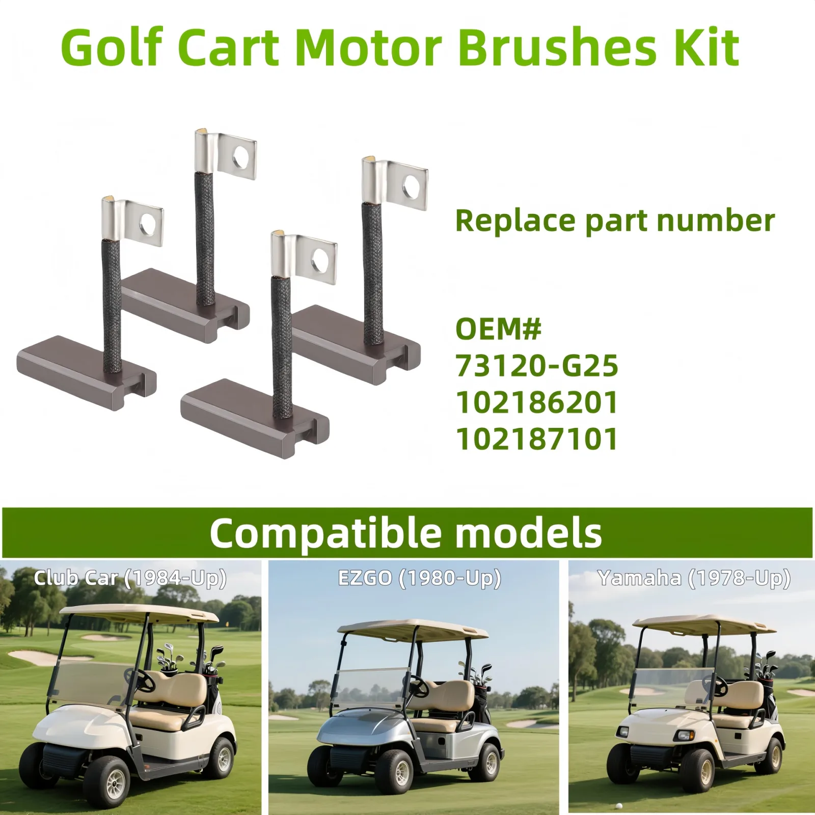 GENOUR Golf Cart Motor Brushes for Club Car, E-Z-GO & Yamaha image 4
