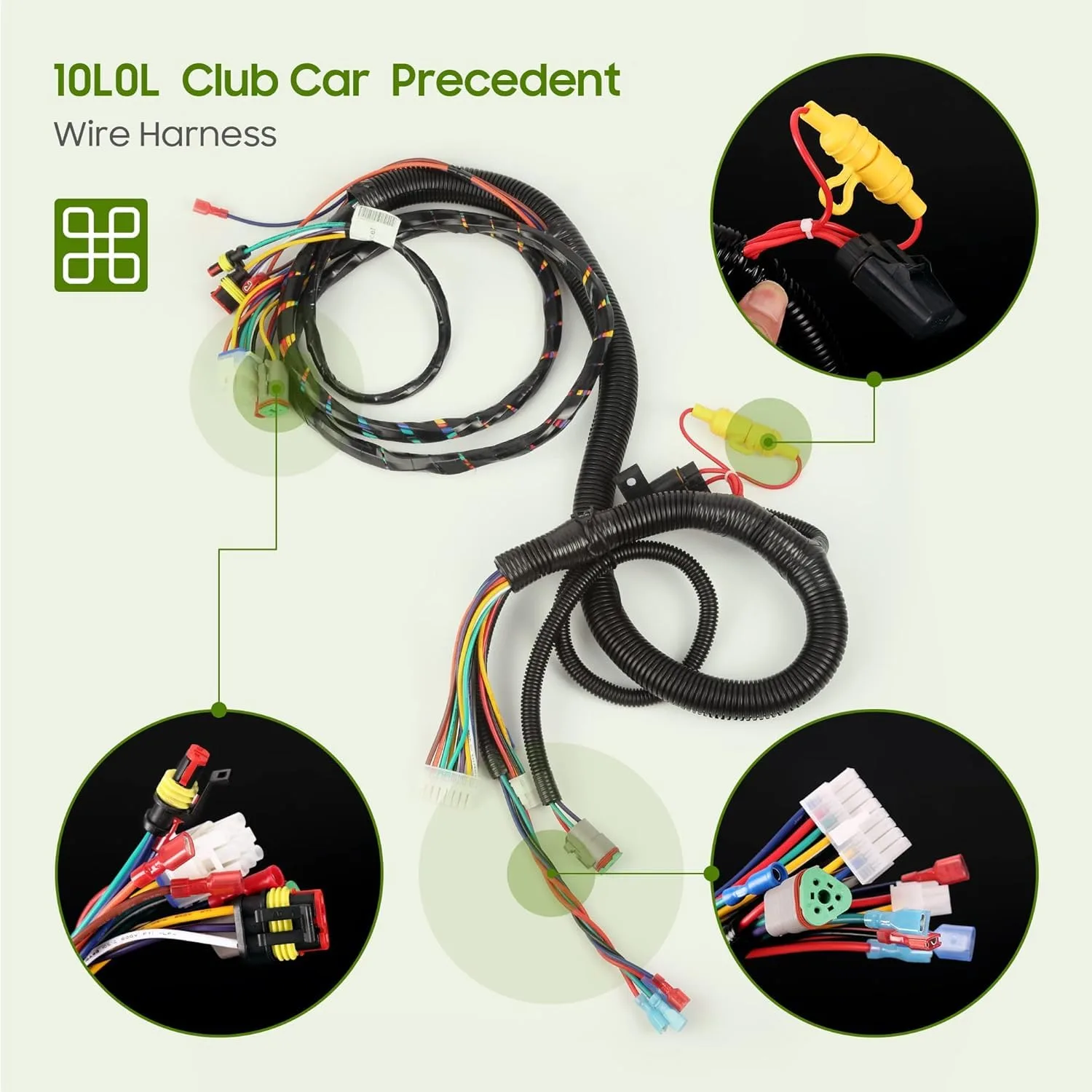 10L0L Control Wiring Harness for Club Car Precedent image 2