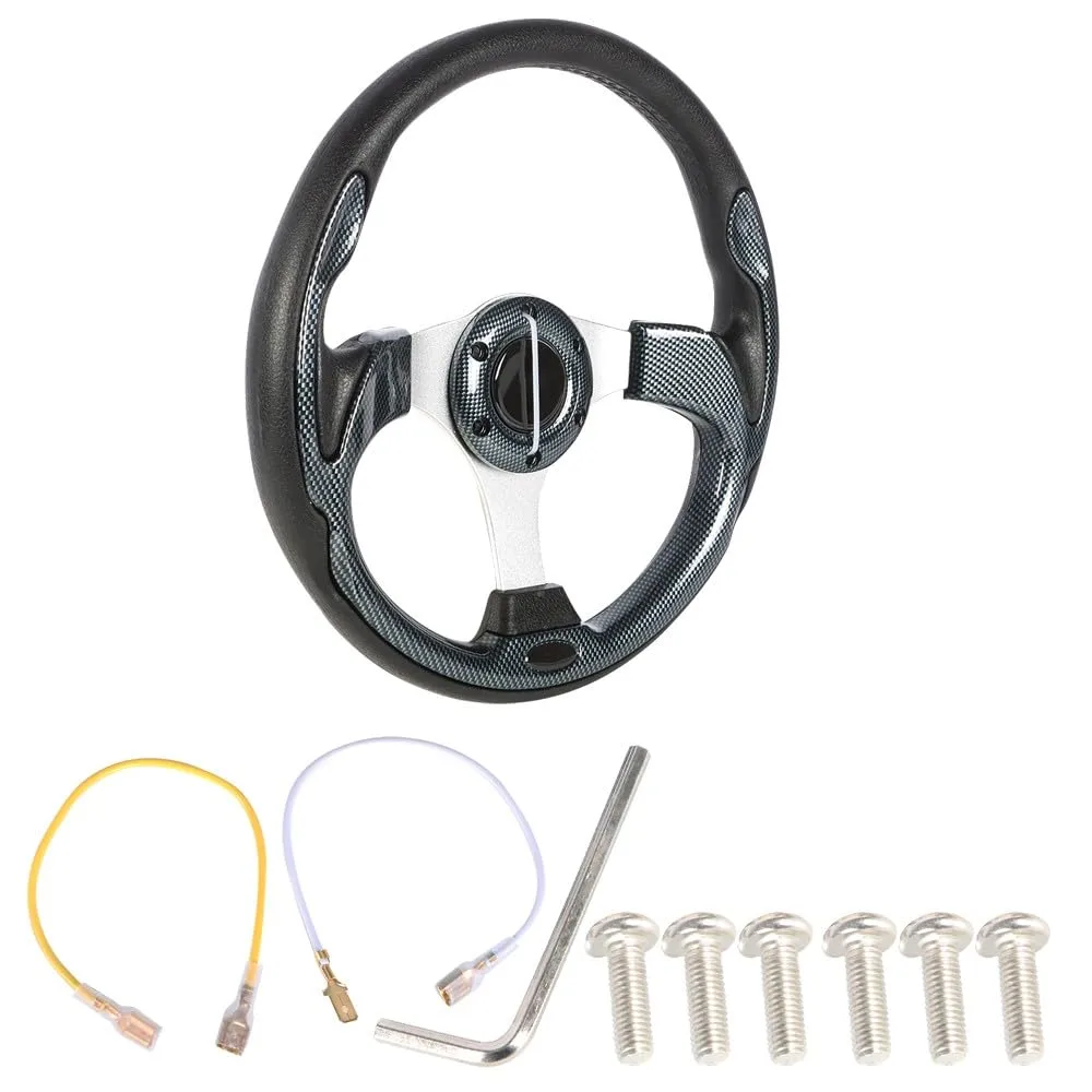 12.5-Inch Carbon Fiber Golf Cart Steering Wheel VXBTD5D1659