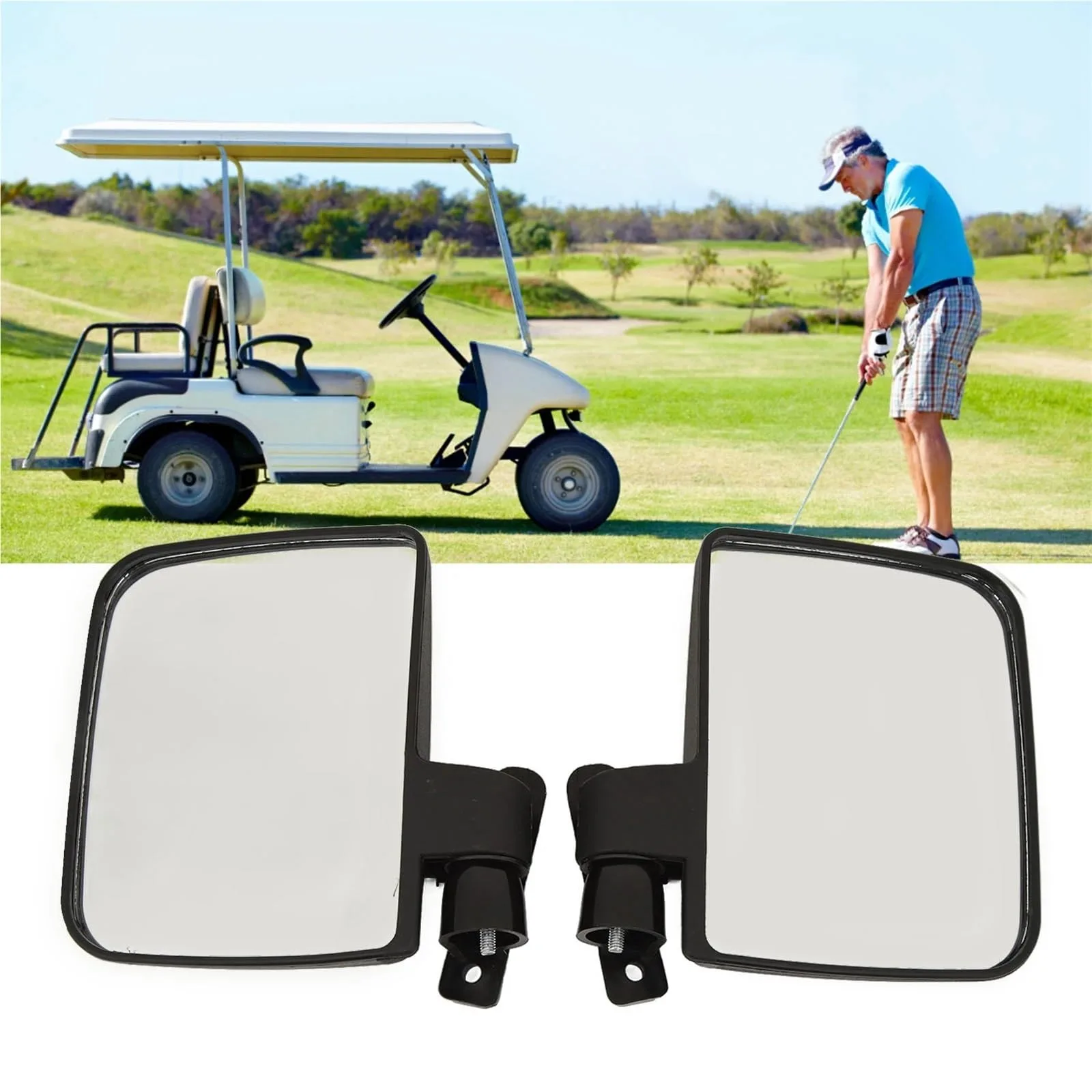 Ktann Convex Golf Cart Mirrors 2-Pack for Club Car image 3