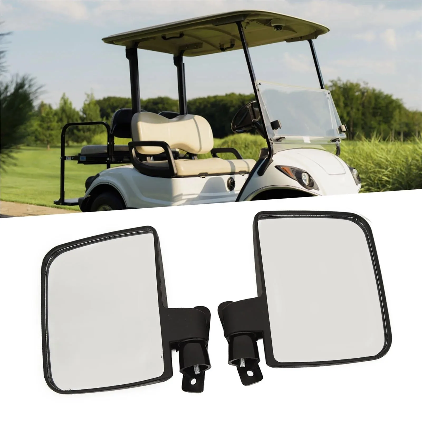 Ktann Convex Golf Cart Mirrors 2-Pack for Club Car image 4