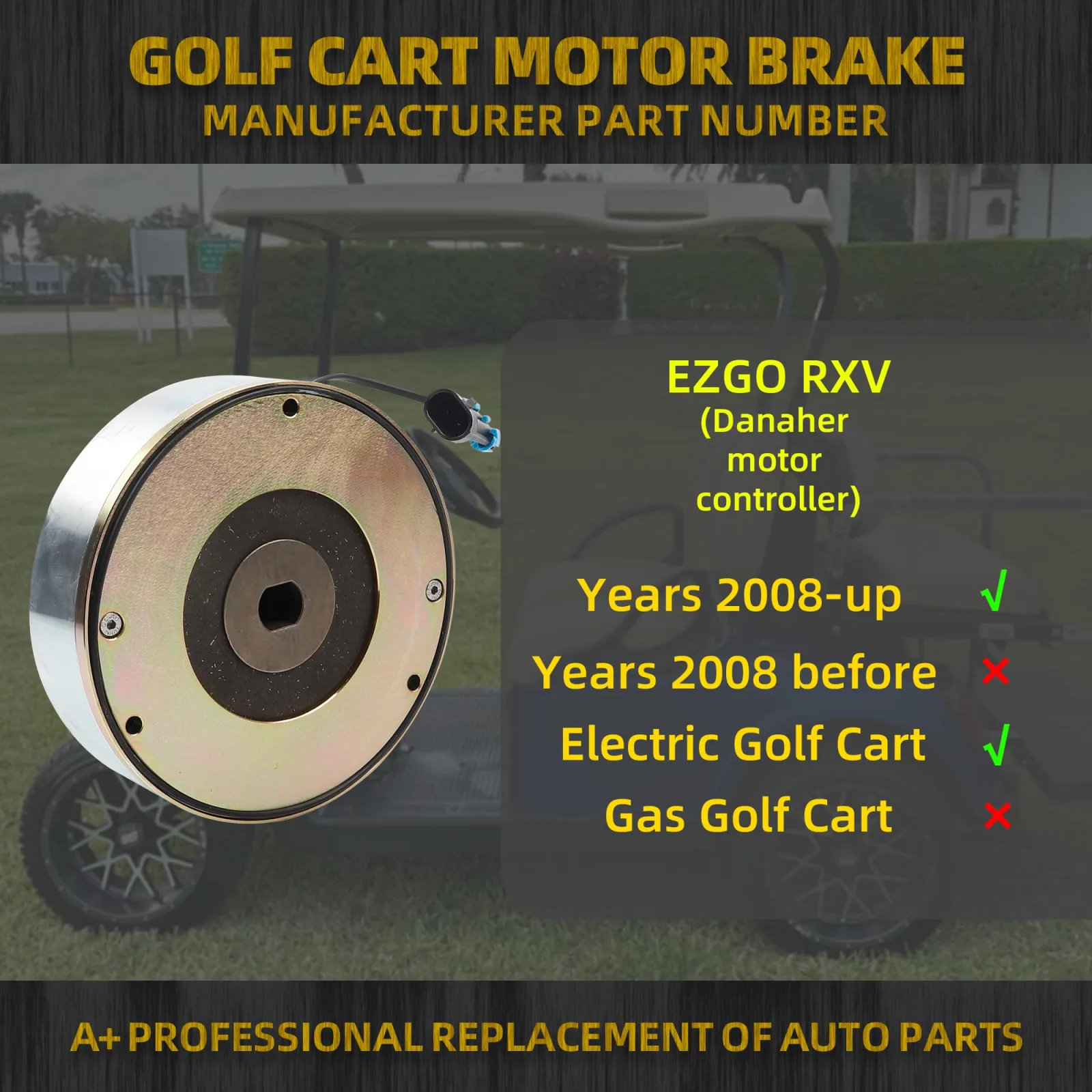 Dasbecan Motor Brake for E-Z-GO RXV 617766 610065 (2008–2019) image 2