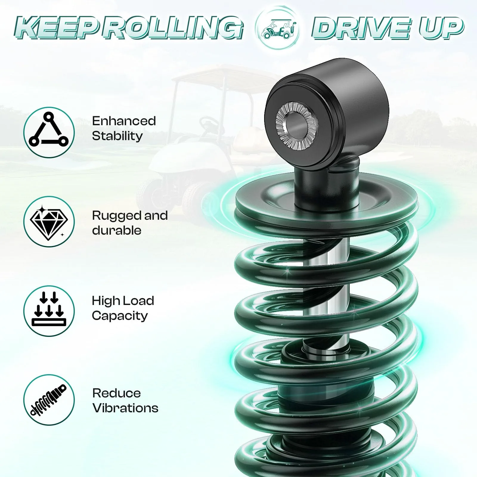 DRIVE UP Front Shocks for E-Z-GO RXV 2015.8-2022 image 2