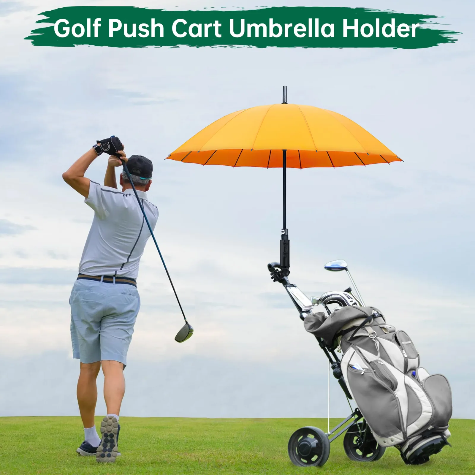 10L0L F38-A Golf Push Cart Umbrella Holder image 2