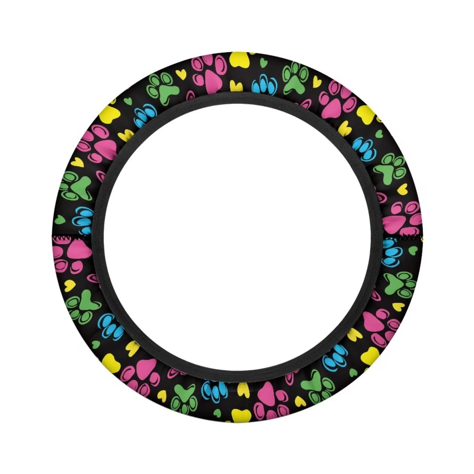 Knextrepoy 13-14 Inch Golf Cart Steering Wheel Cover - Fashion Dog Paw