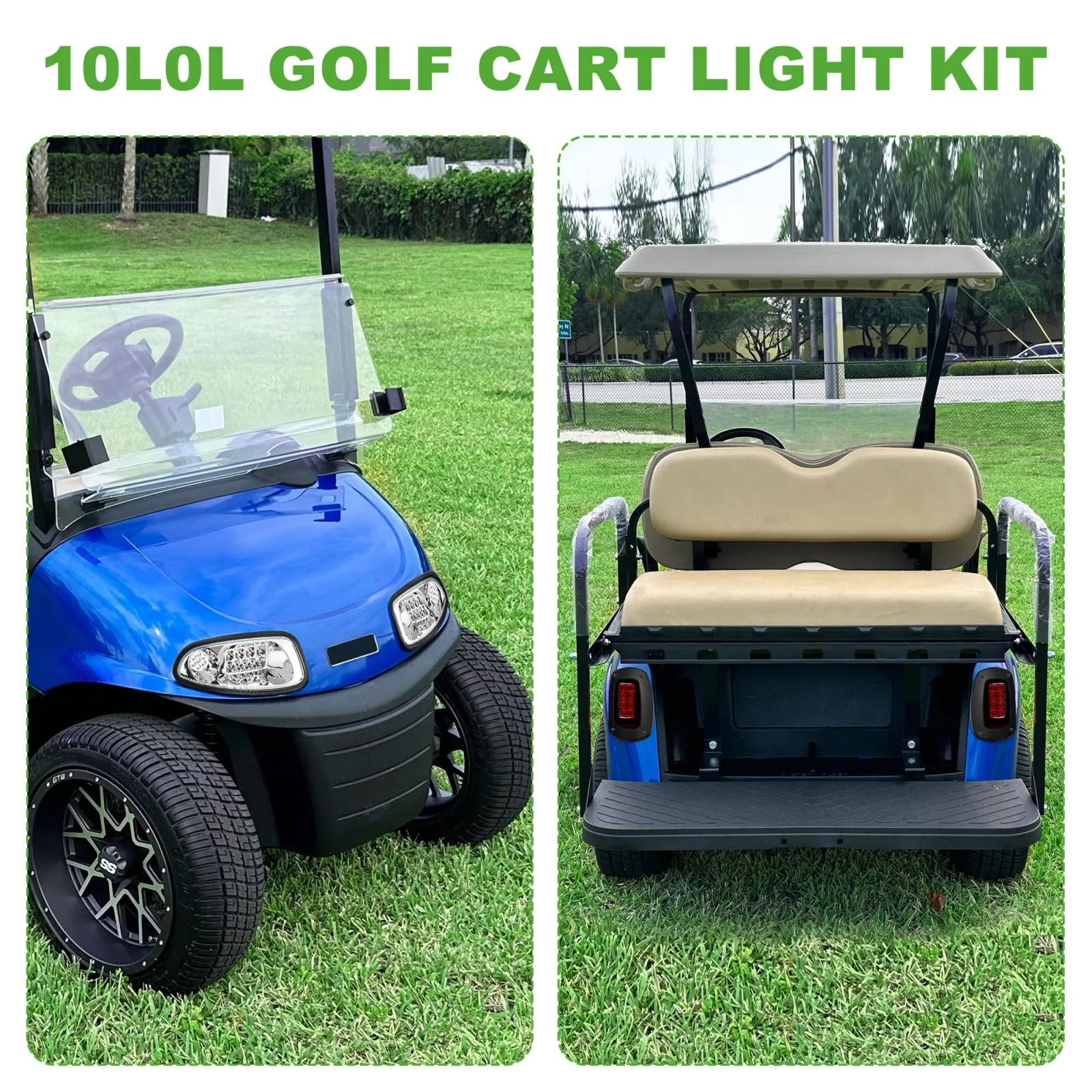10L0L E-Z-GO RXV Headlight and Tail Light Kit 2008-2015 image 4
