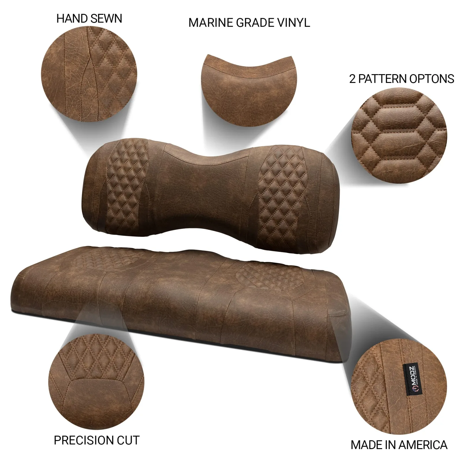 MODZ SCALEZ Yamaha G29 Front Seat Covers, Brown image 2