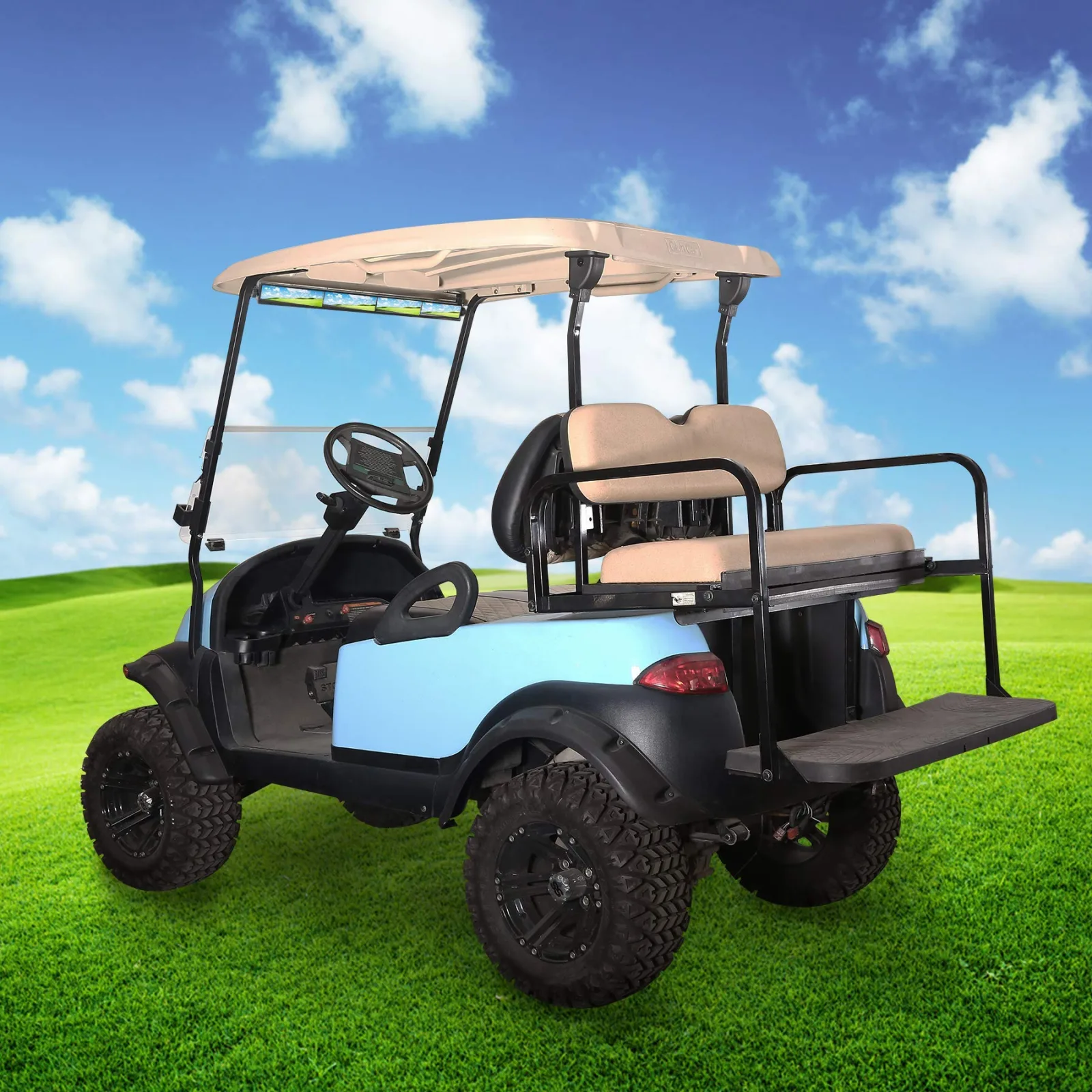 10L0L 4-Panel Golf Cart Rear View Mirror image 2