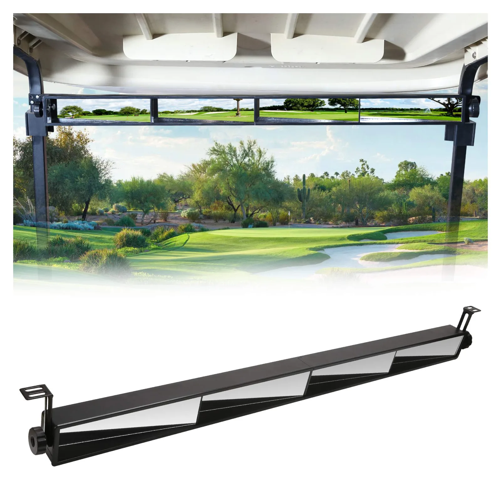 10L0L 4-Panel Golf Cart Rear View Mirror