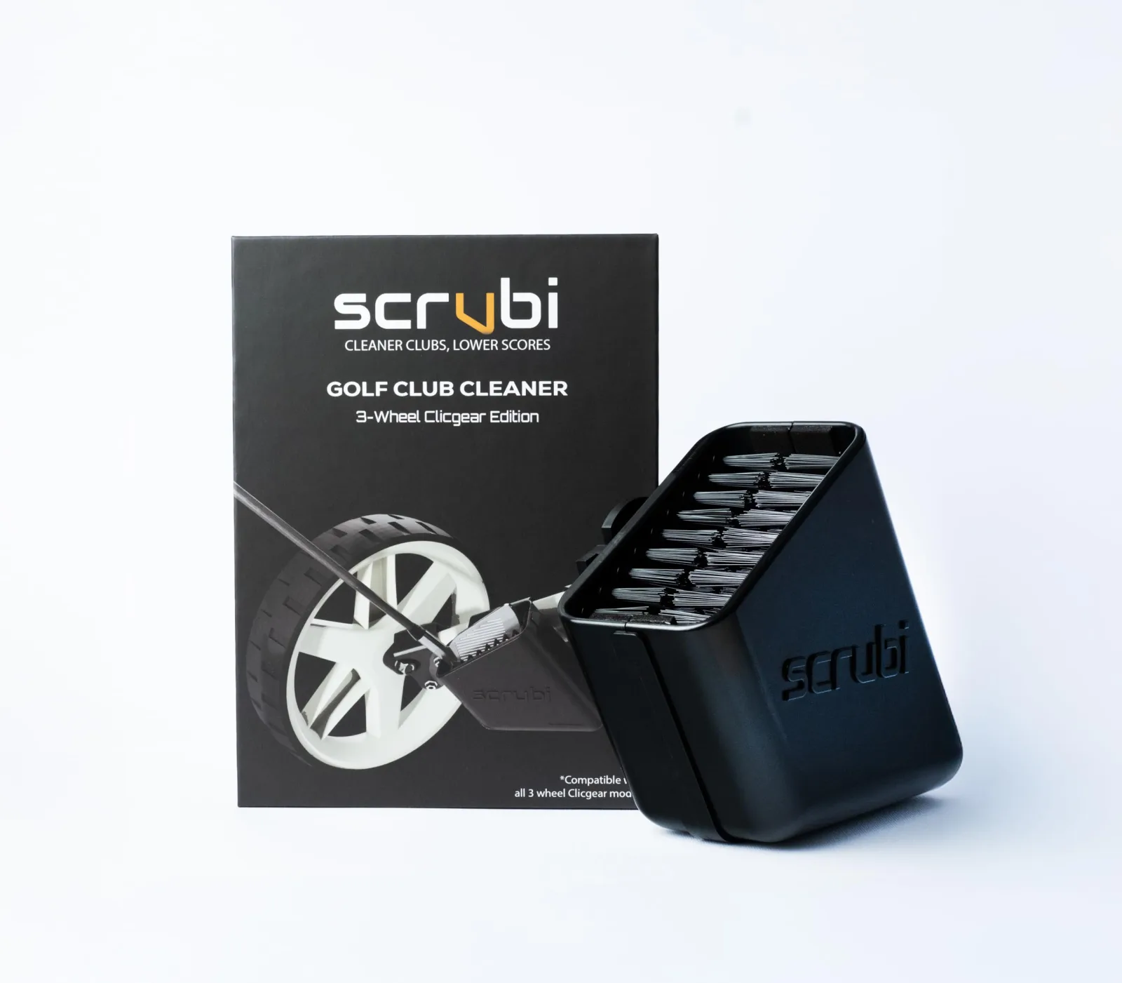 Scrubi Golf Club Cleaner for 3-Wheel Clicgear Carts