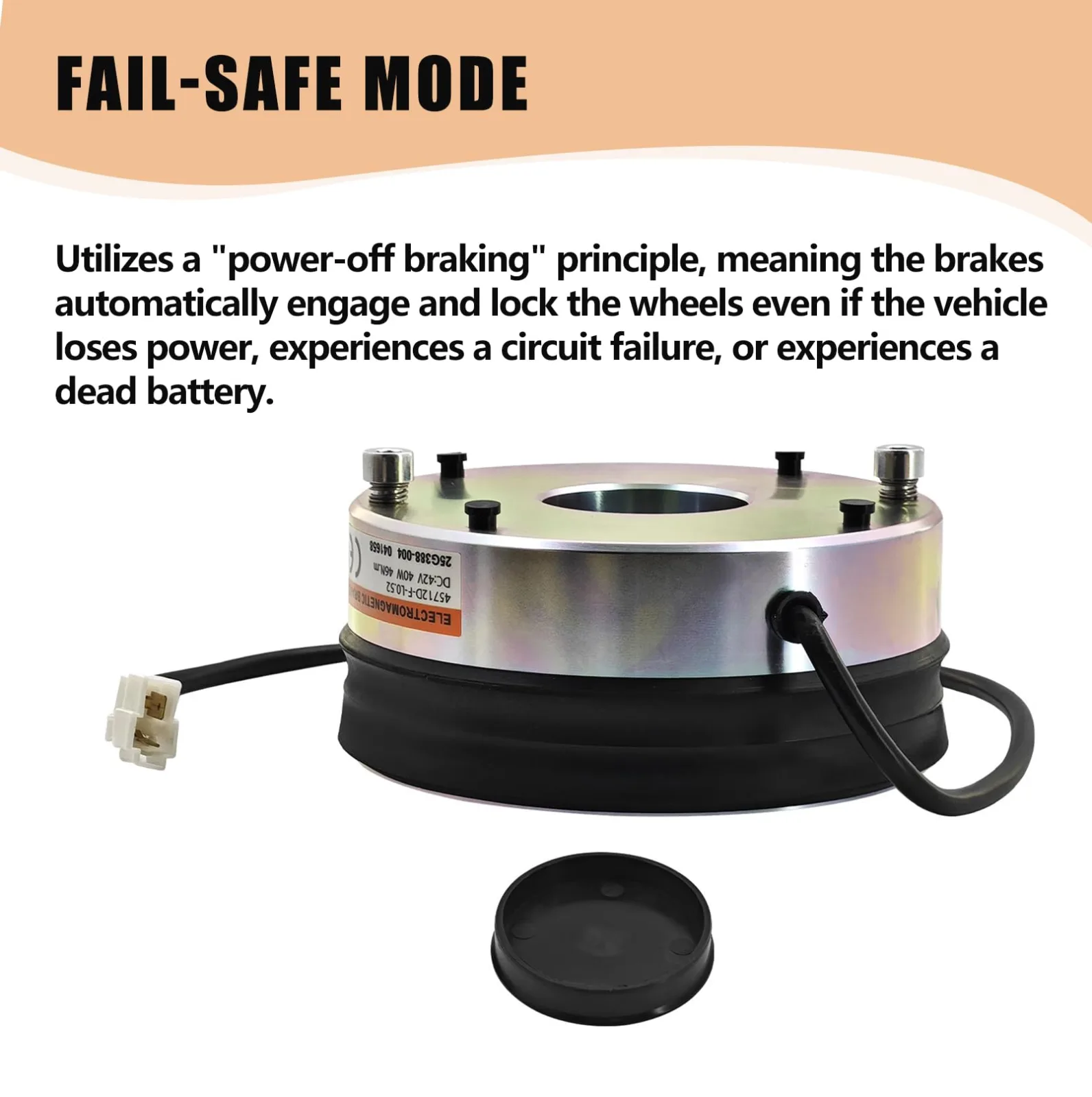 Ballmers 45712D-F-L0.52 42V Golf Cart Motor Brake image 3