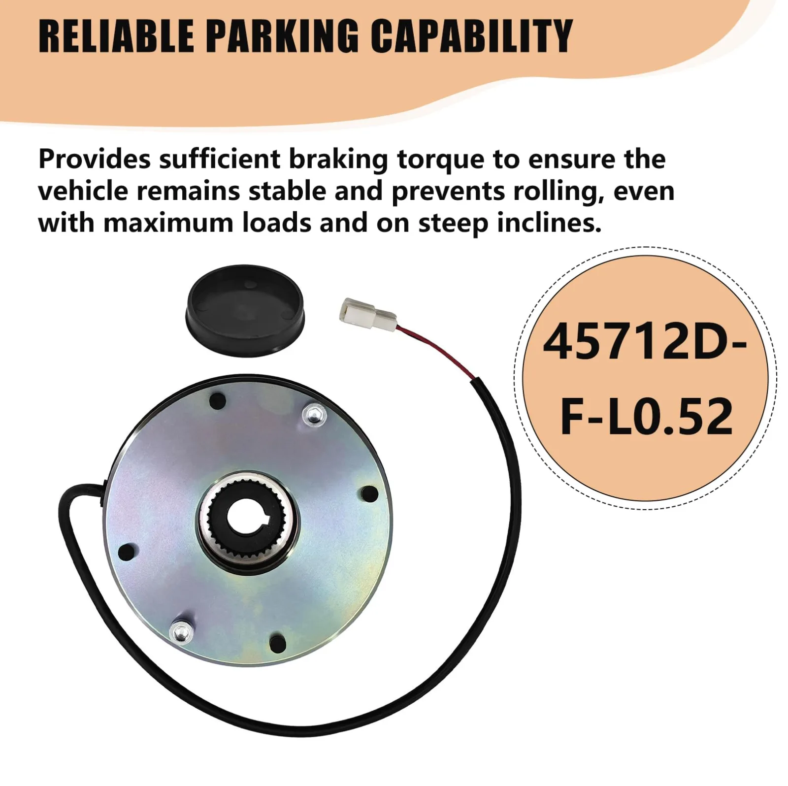 Ballmers 45712D-F-L0.52 42V Golf Cart Motor Brake image 4