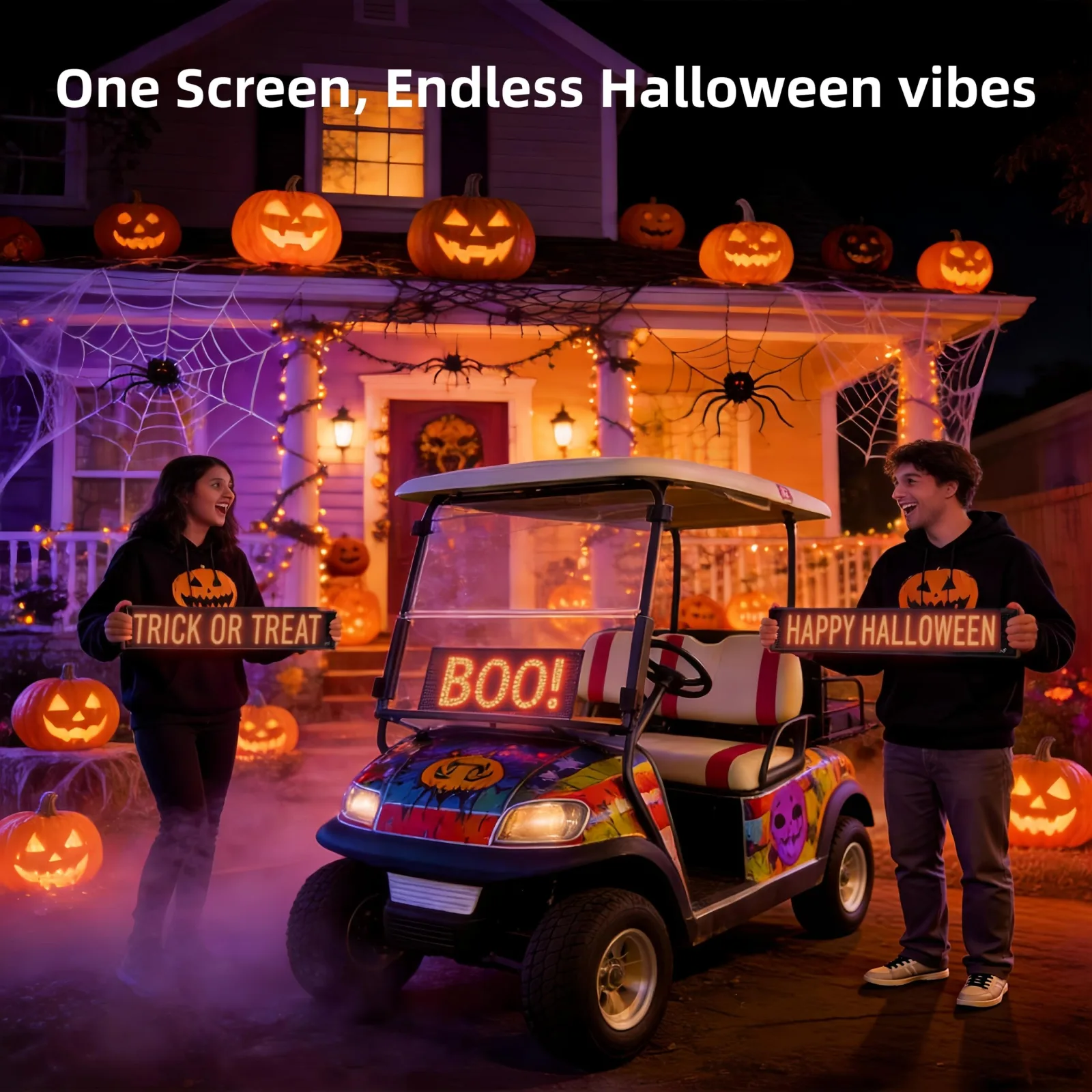 GENOUR AI Voice-Controlled Golf Cart Devil Eyes LED Light image 2
